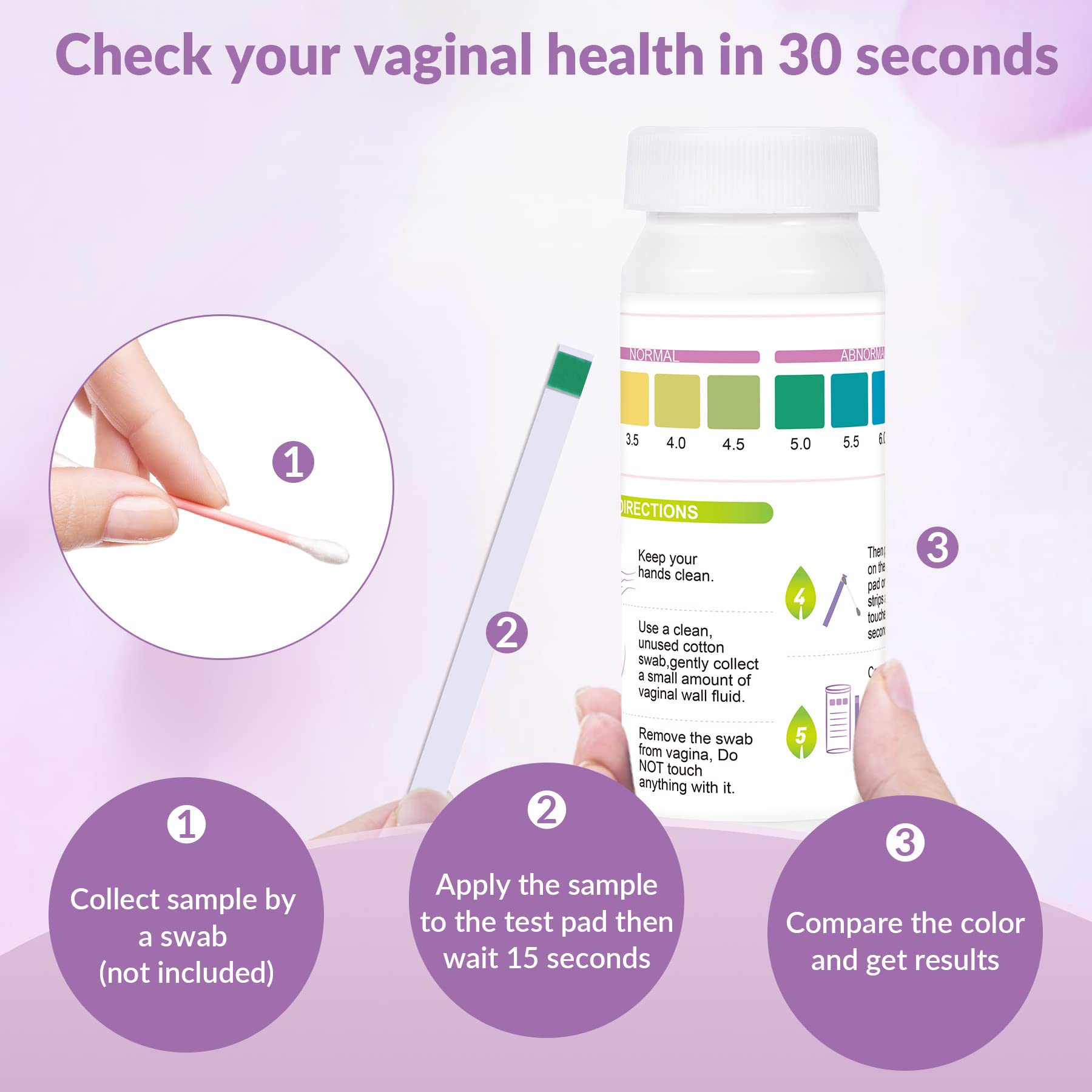 Yeast Infection Test for Women, 50 Count Vaginal pH Test Strips, BV Test Kit at Home SaySummerAu supplements