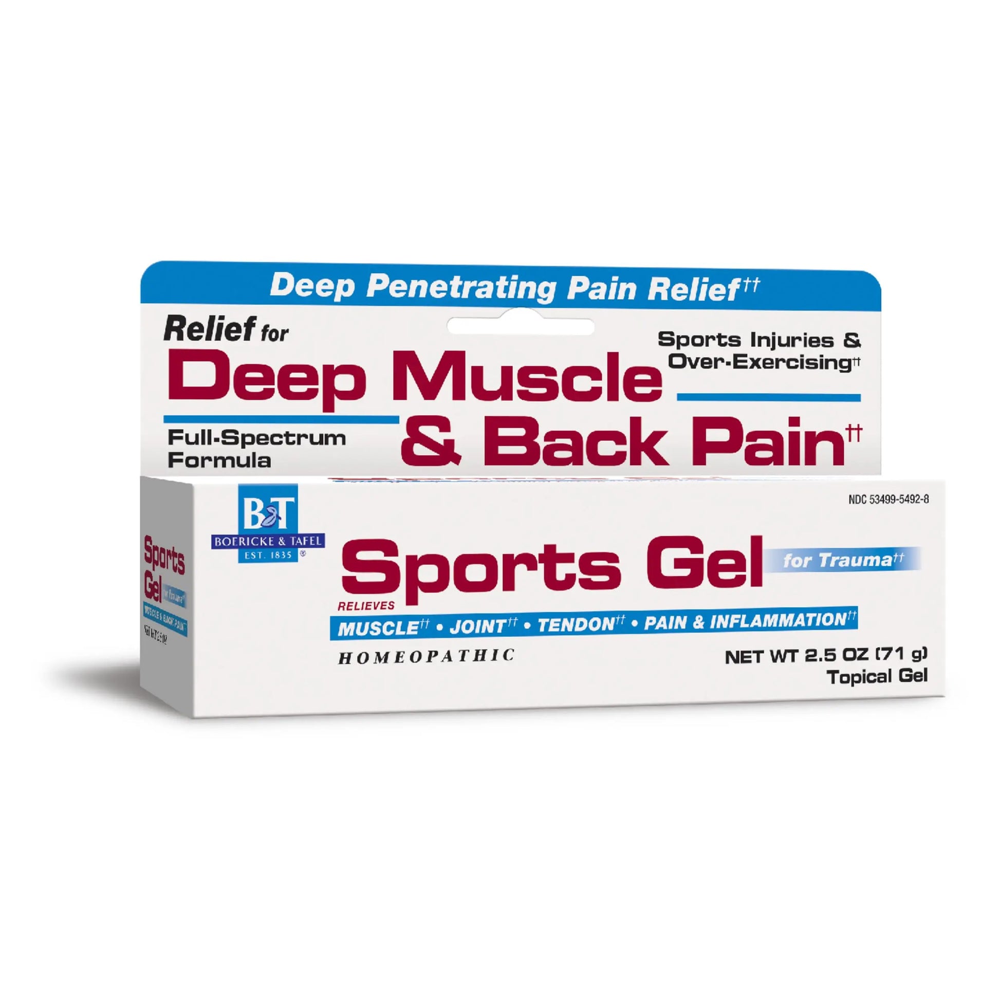 Nature's Way Boericke & Tafel Sports Gel, Relief for Deep Muscle, Joint, Tendon, & Back Pain and Inflammation, Homeopathic, 2.5 oz Nature's WayAu supplements