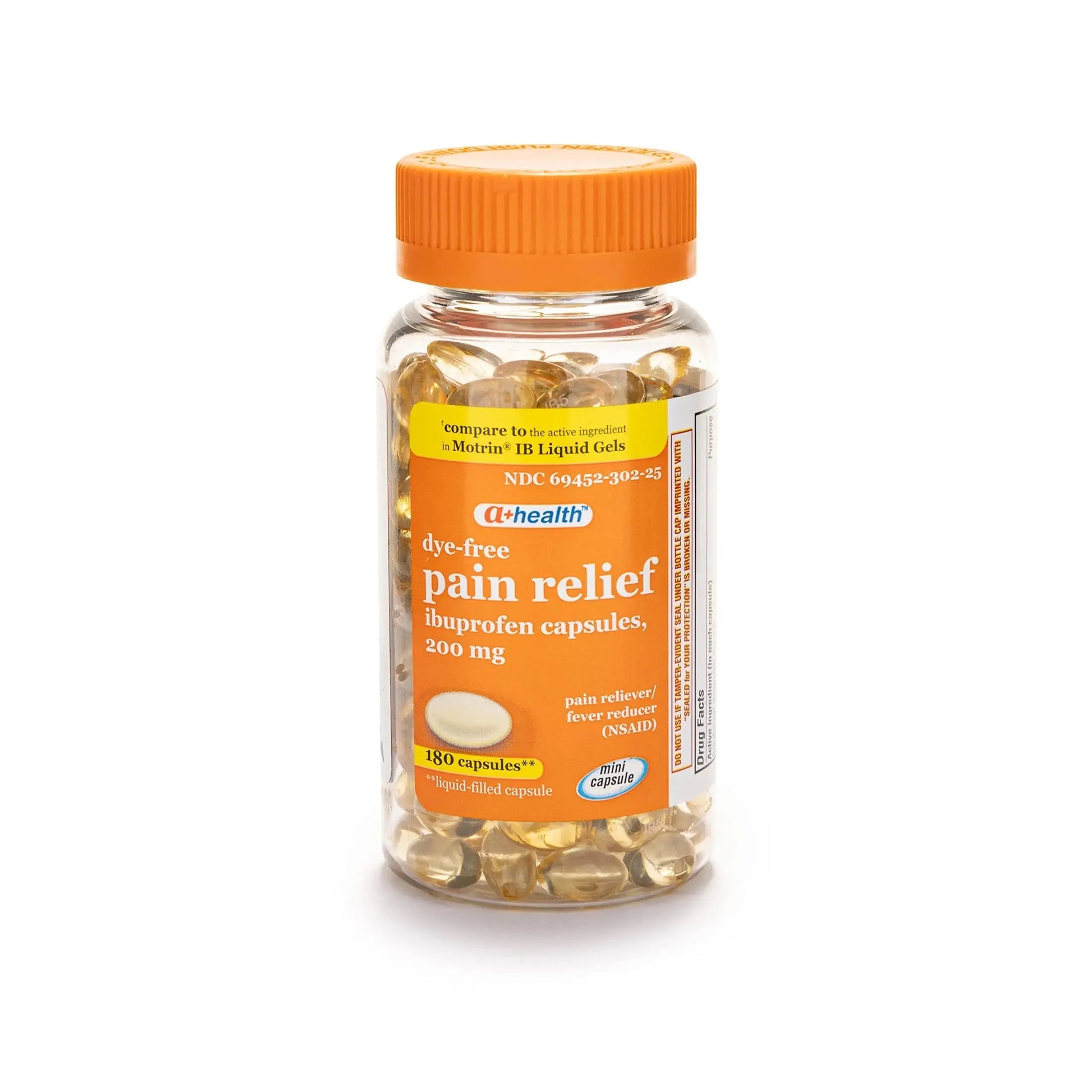 A+Health Dye-Free Ibuprofen 200 Mg Mini Softgels, Pain Reliever/Fever Reducer (NSAID), 180 Count A+HealthAu supplements