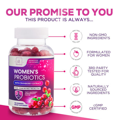 Probiotics for Women + Cranberry - 3 Billion CFU Guaranteed & 6 Vegan Strains for Women's Hello Lovely!US supplements