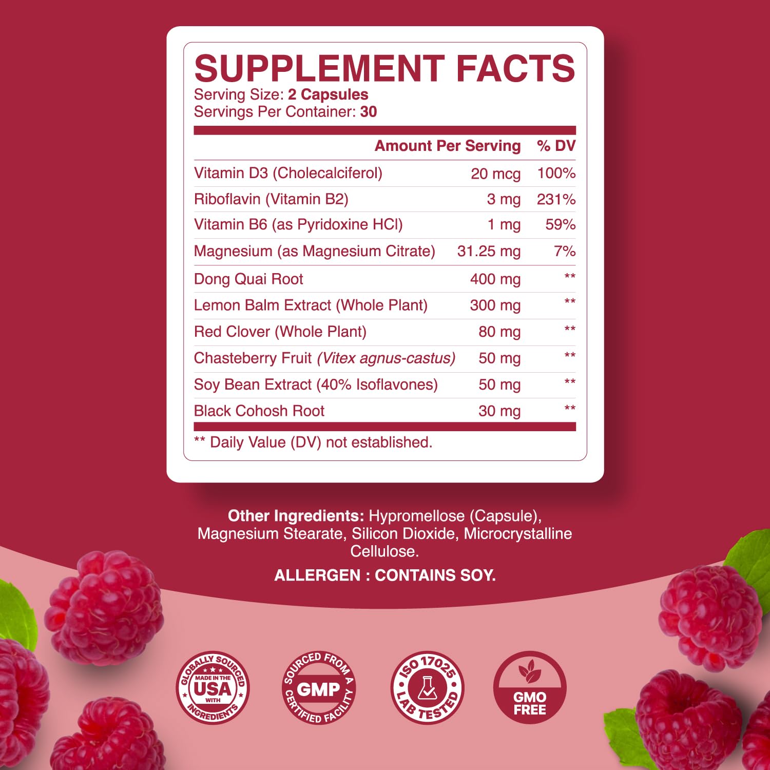 Phytoral Complete Herbal Menopause Supplement for Women - Female Hormone Balance Capsules for Night Sweats Hot Flashes & Mood Swings with Dong Quai, Chaste Berry & Black Cohosh Root - 60 Count Pack PhytoralAu supplements