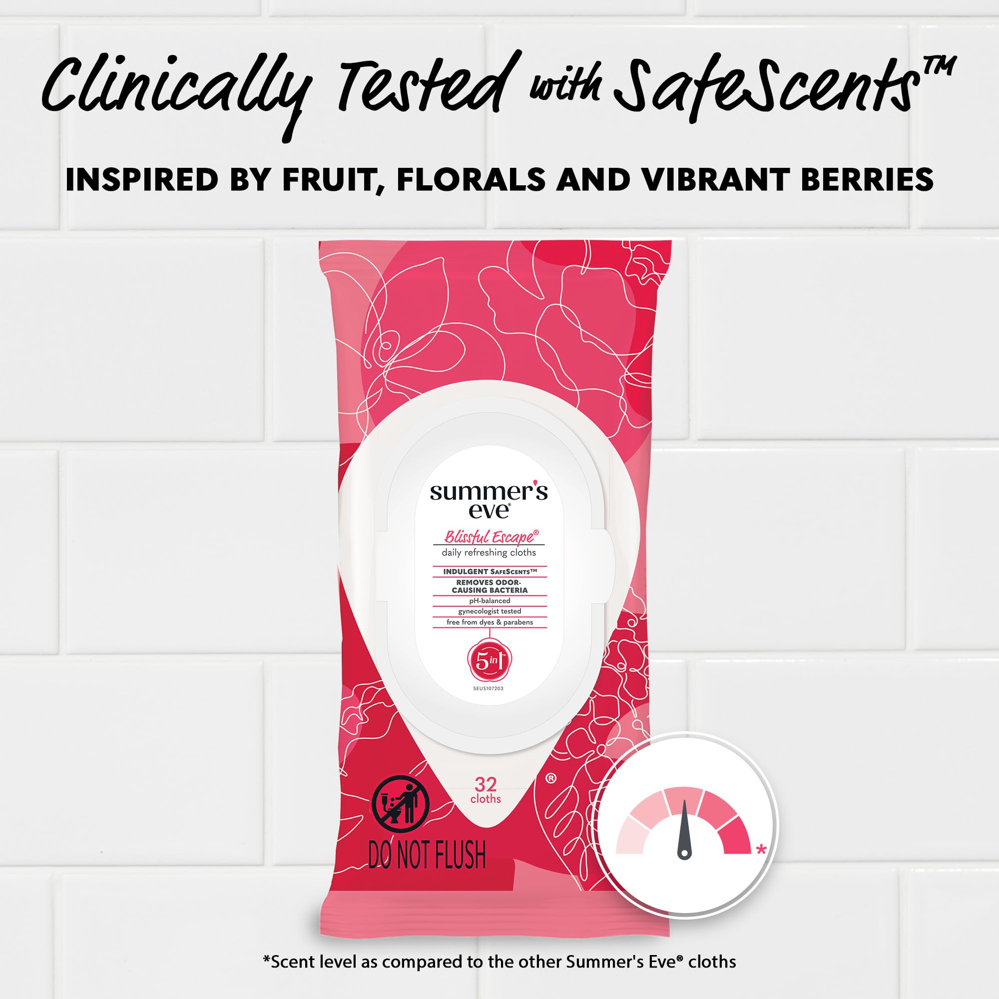 Summer's Eve Blissful Escape Daily Refreshing Feminine Wipes, Removes Odor, pH balanced, 32 Count Summer's EveAu supplements