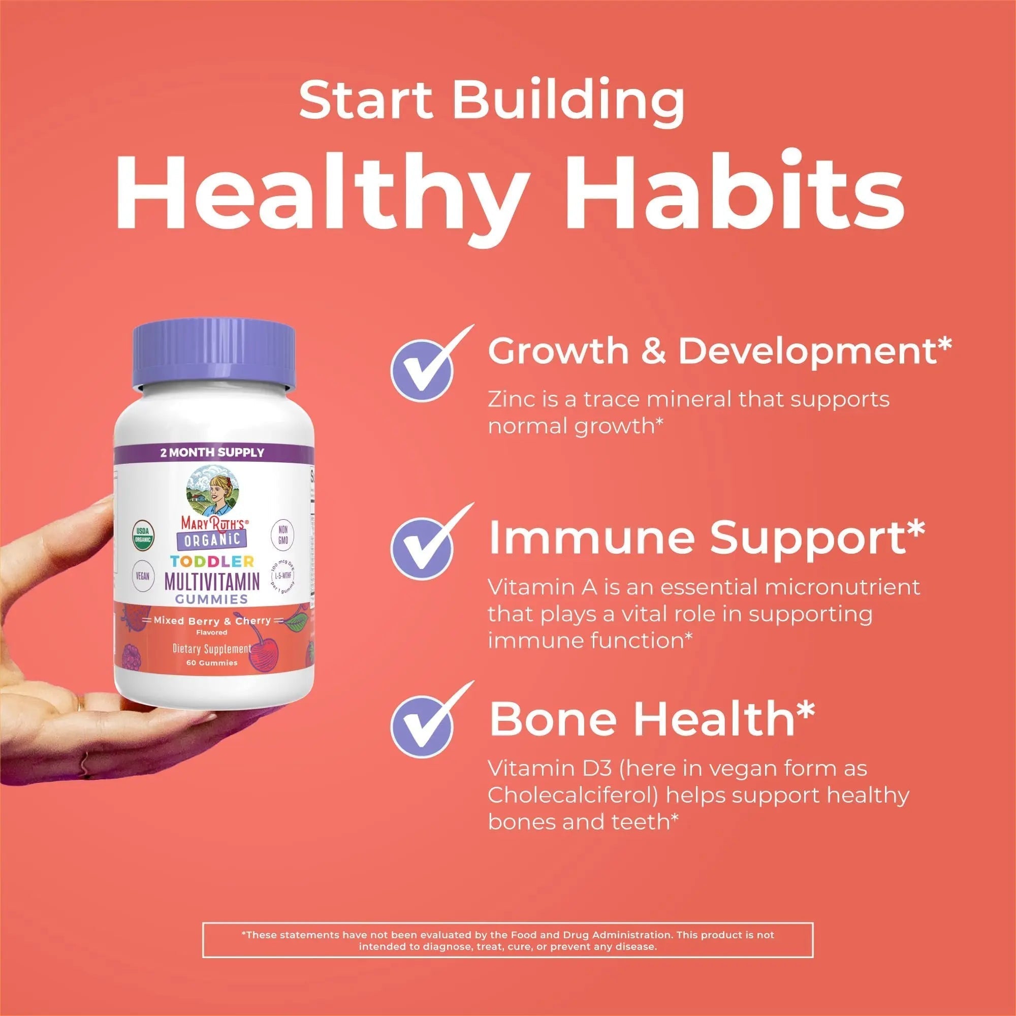 MaryRuth Organics Vitamin Gummy | Kids and Toddlers Age 2+ | USDA | Daily Vitamin C | D3 | Zinc | MaryRuth OrganicsAu supplements