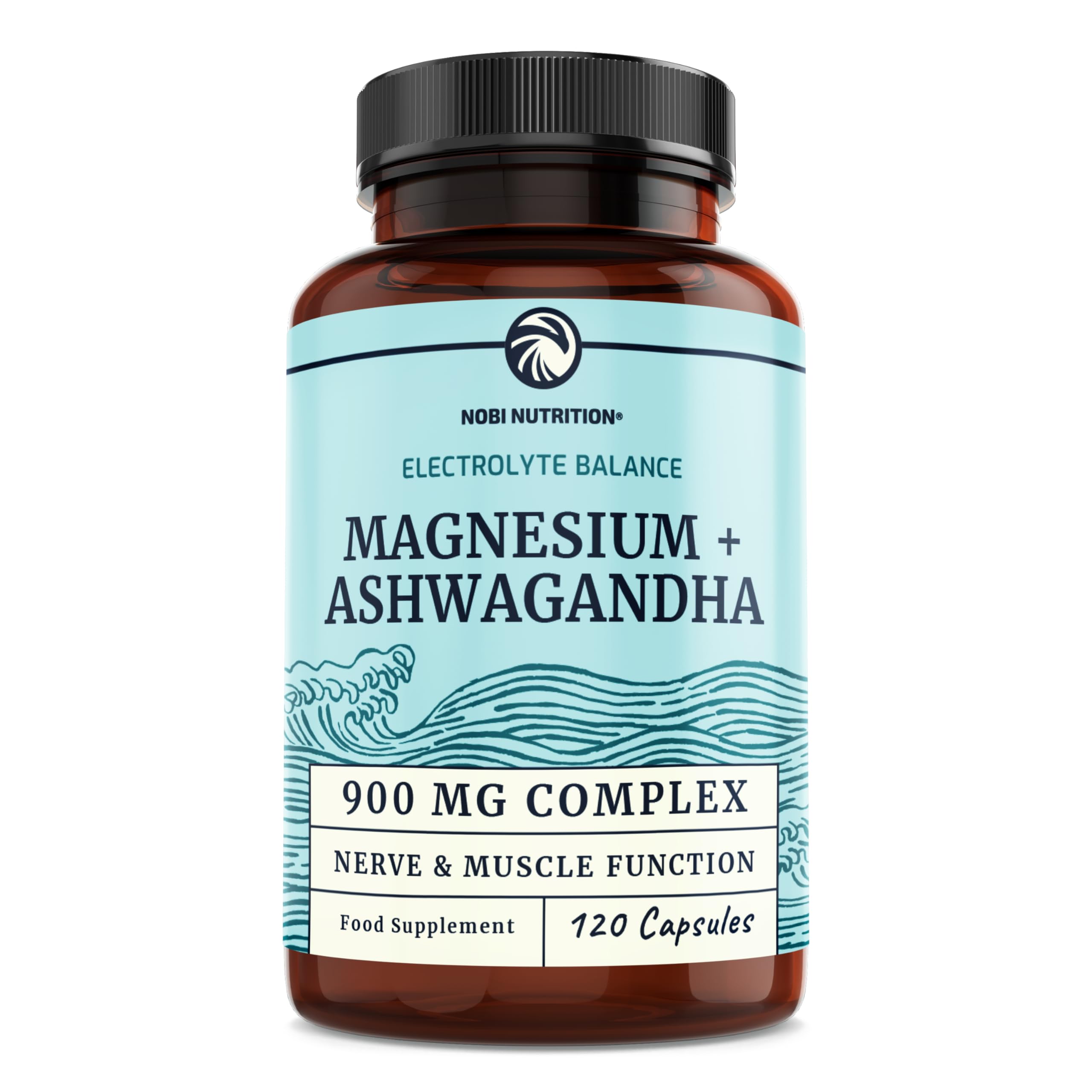 Magnesium Ashwagandha | Calming Magnesium Supplement for Adults | Relax, Rest Nobi NutritionUS supplements