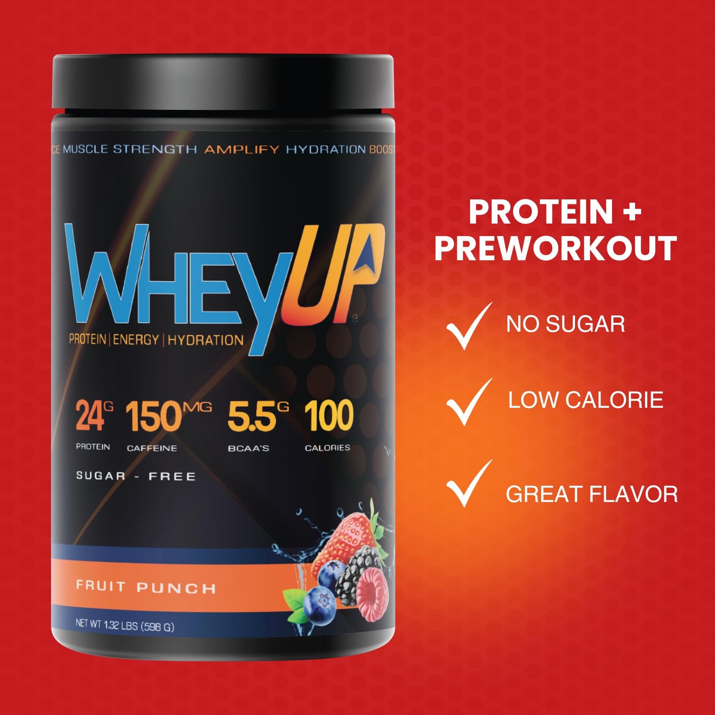 WheyUP Clear Whey Isolate Protein Powder, Blue Raspberry - 150mg Caffeine - 20 Servings WheyUPUS supplements