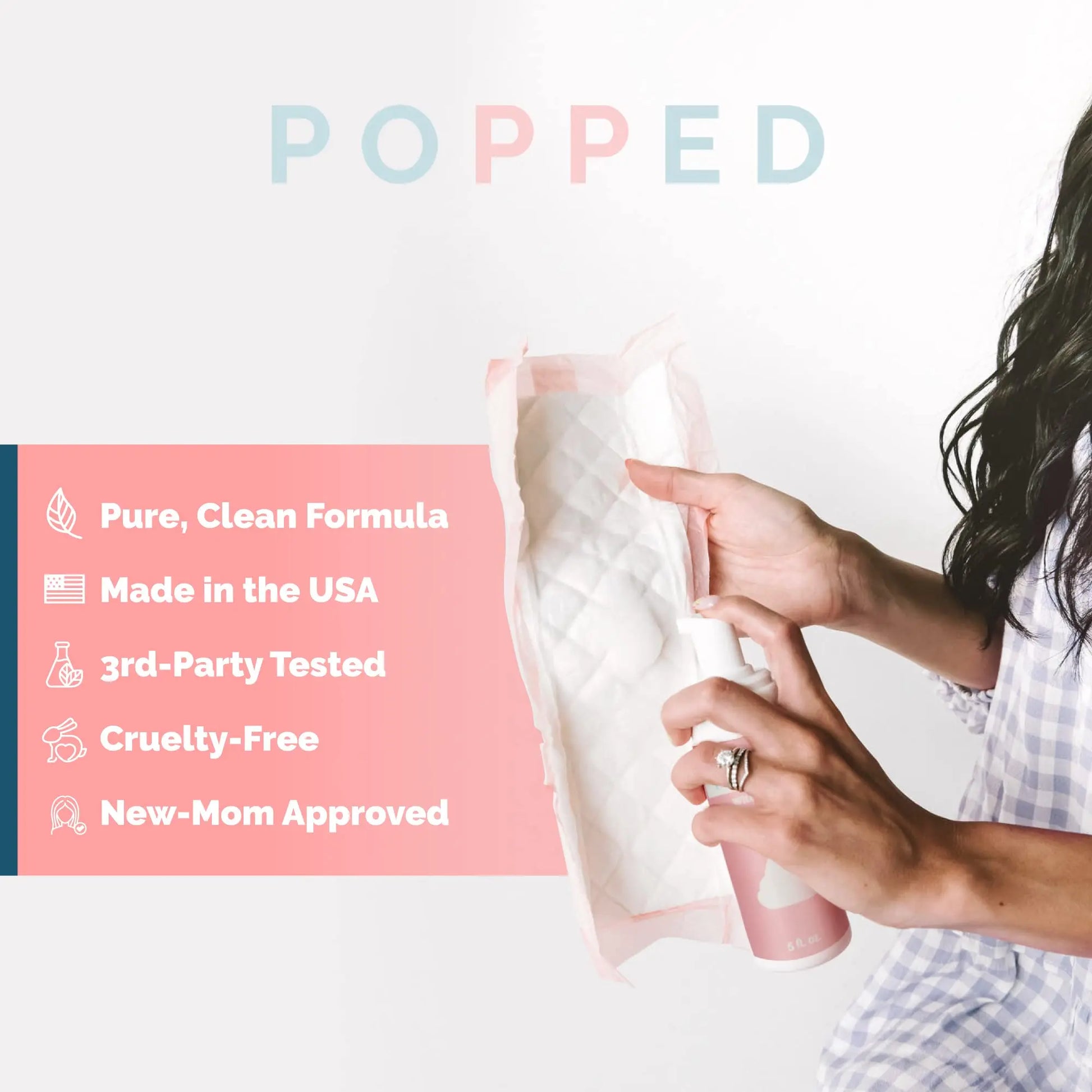 POPPED Witch Hazel Foam with Aloe (5 fl oz) | Perineal Healing Foam for Postpartum Care | Relieves Pain, Hemorrhoids, and Swelling After Birth | Postpartum Essential POPPEDAu supplements