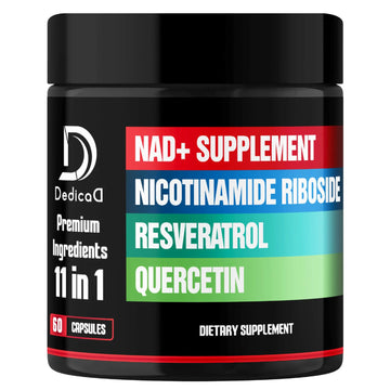 DEDICAD 11in1 NAD Supplement with Nicotinamide Riboside, Quercetin, Resveratrol and 8 More - 2 Month Supply DEDICADAu supplements