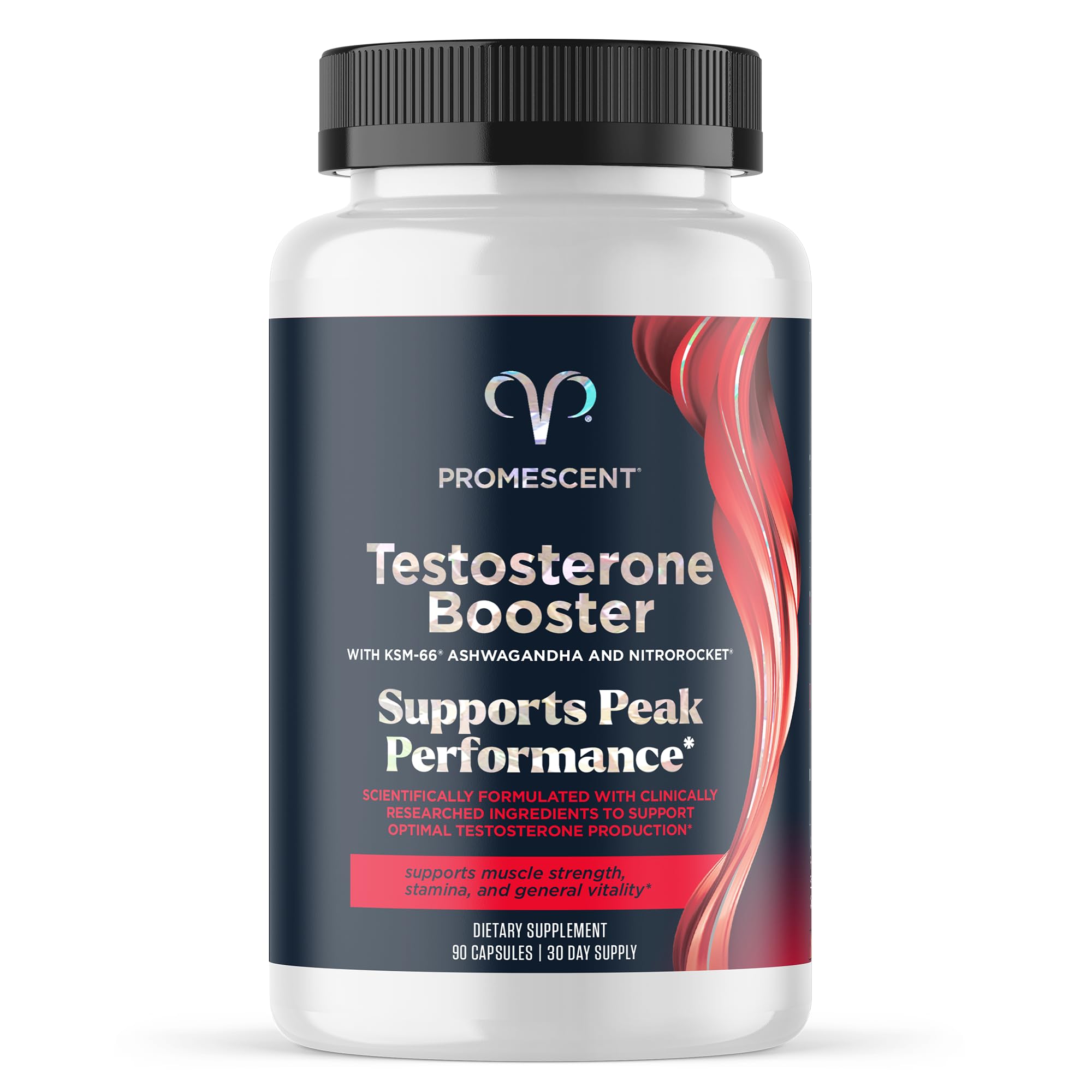 Promescent Testosterone Booster for Men Supplement w/Tongkat Ali (LongJack), KSM-66 Ashwagandha, Goat Weed, Fenugreek & Tribulus Terrestris, Supports Natural Energy, Stamina & Strength, 90 Capsules PromescentAu supplements