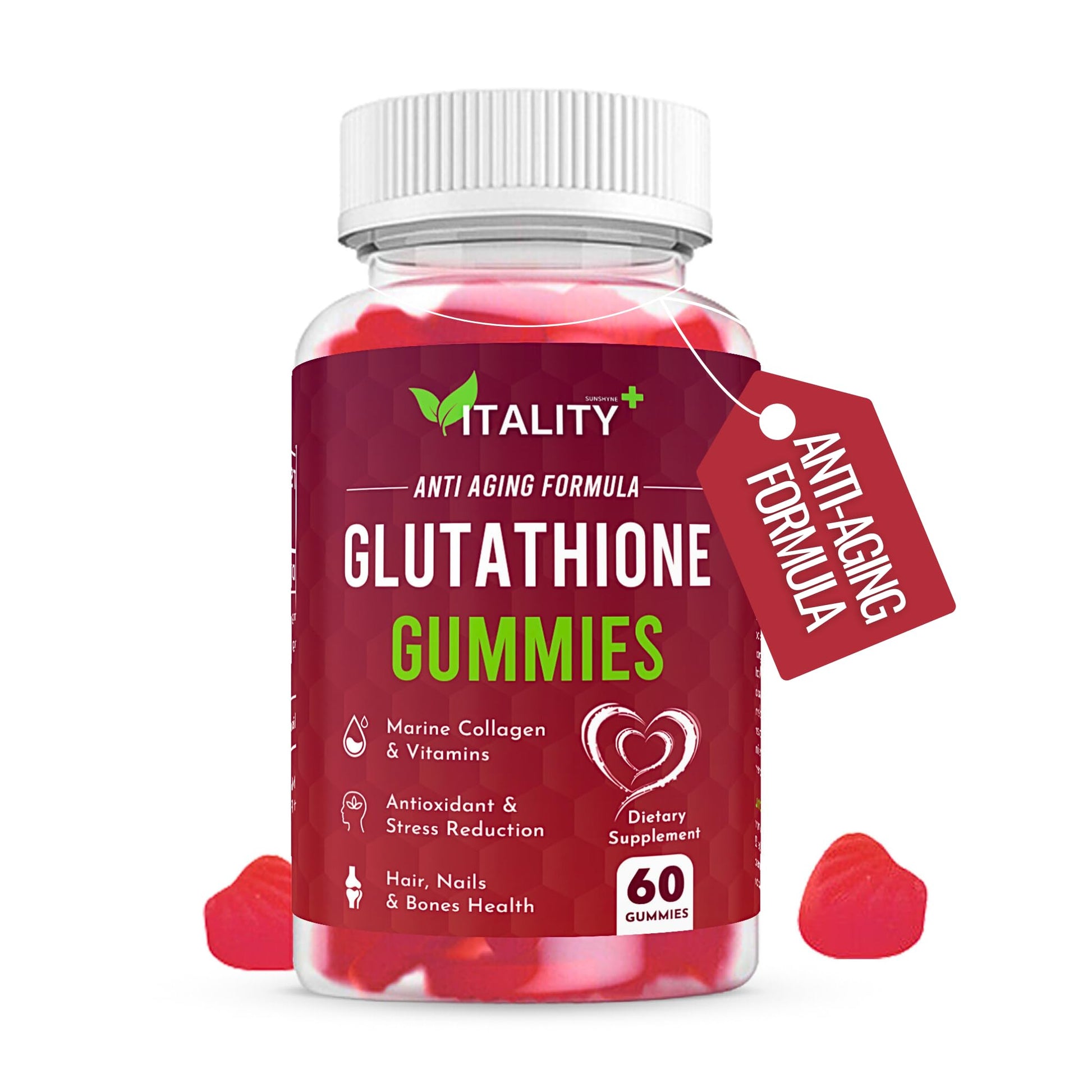 2 Pack Glutathione Gummies | with Marine Collagen | 1050mg per Serving | Antioxidant Support SunshyneAu supplements