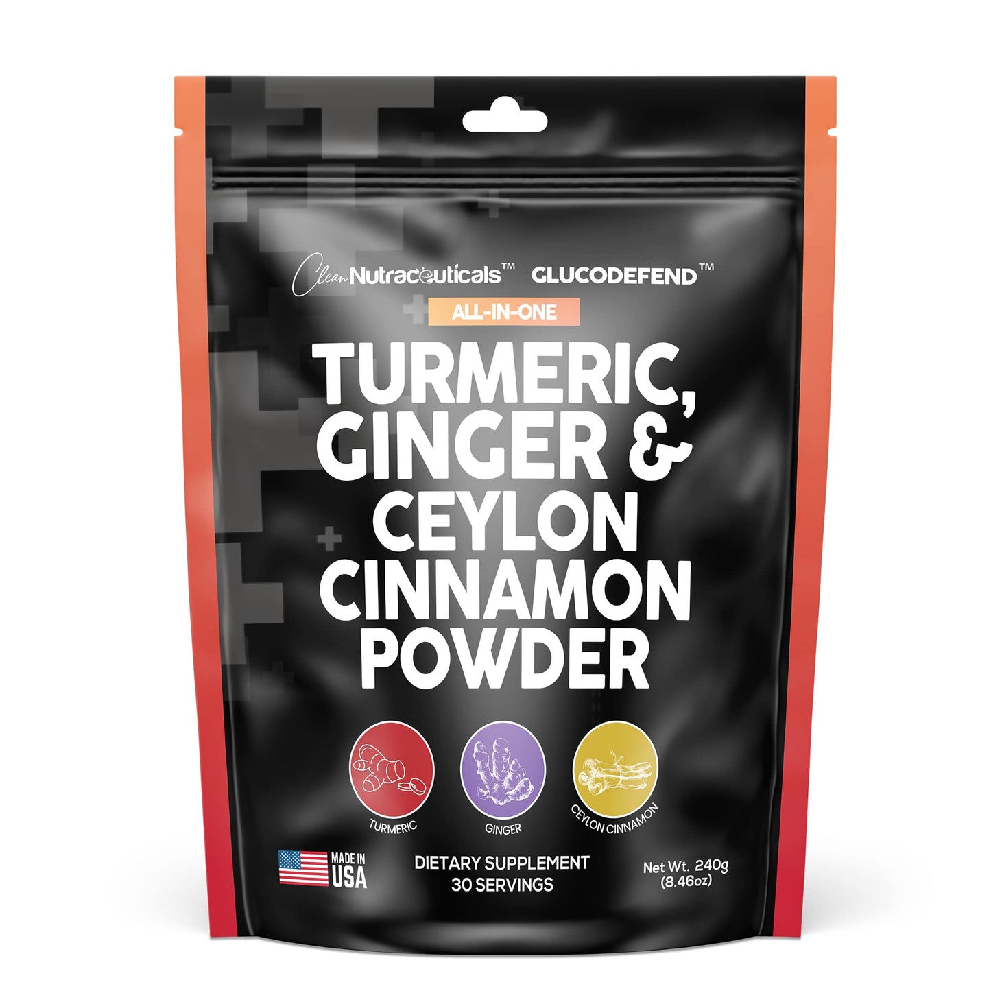 3in1 Turmeric Curcumin Ginger Root & Ceylon Cinnamon Powder Suppleme Clean NutraceuticalsUS supplements