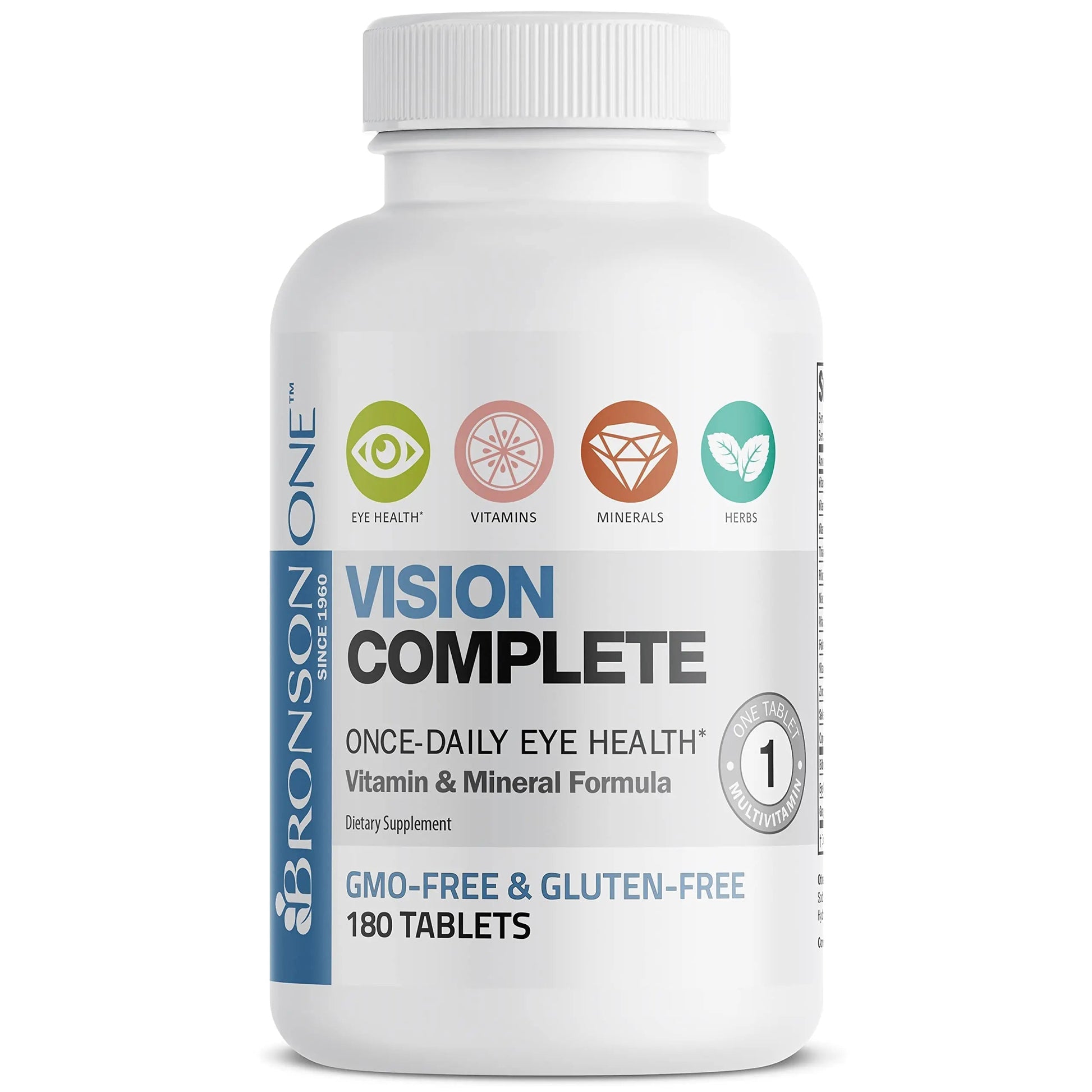 Bronson ONE Daily Vision Complete Eye Health Support Multivitamin Multimineral Supplement Formula, 180 Tablets BronsonAu supplements