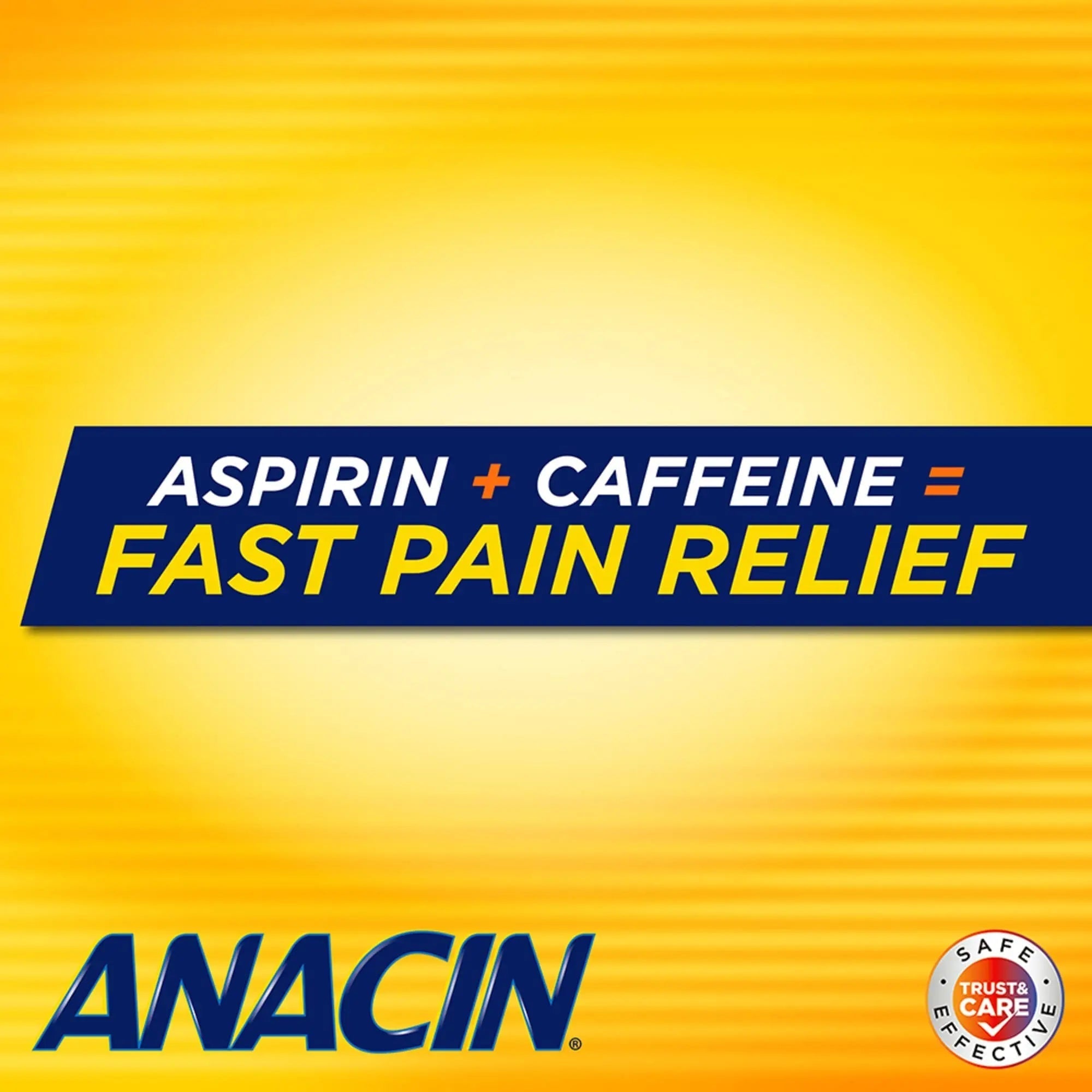 Anacin Aspirin & Caffeine Fast Pain Relief, Eases Minor Aches and Pains Due to Headache, Muscle Aches & Arthritis, 300 Count ANACINAu supplements