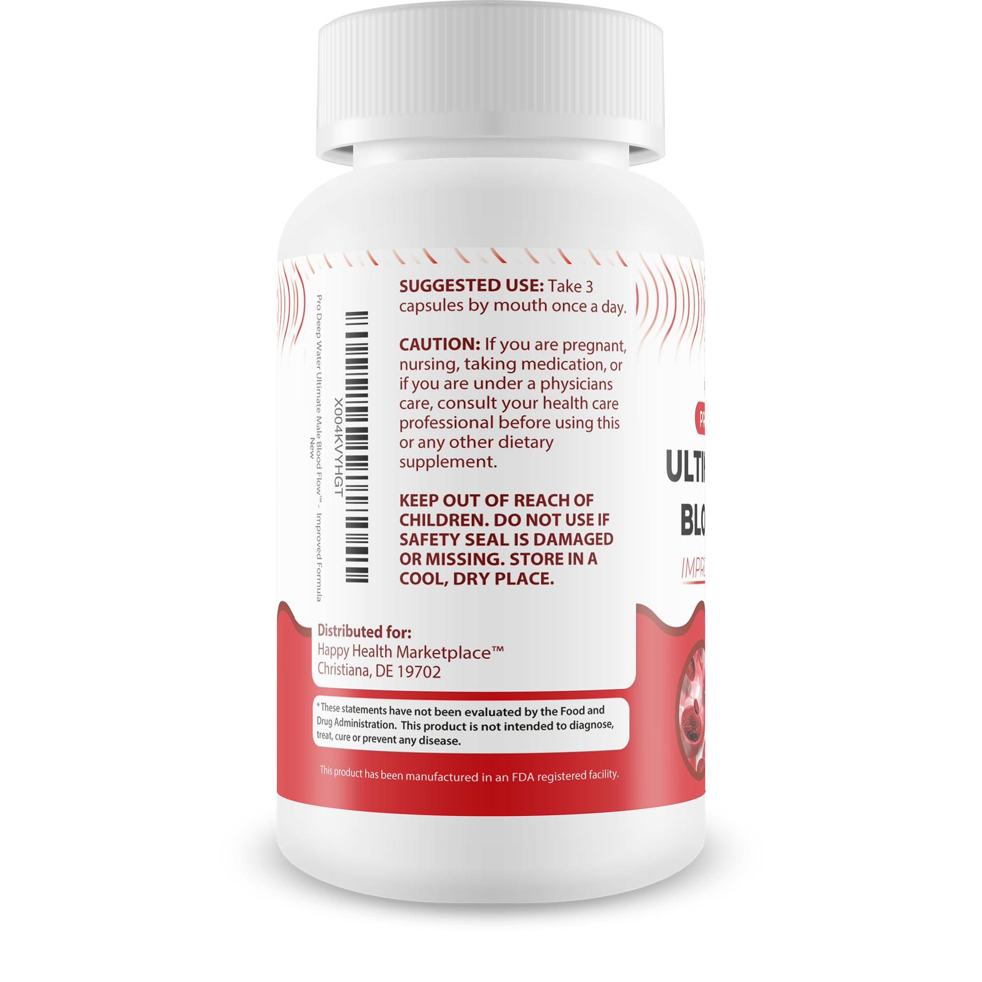 Pro Deep Water Ultimate Male Blood Flow - Improved Formula - Our Best Improved Blood Flow Supplement for Men - Advanced Blood Flow Support for Men - Our Best Circulation Supplement Alpha Boost Pills Happy Health MarketplaceAu supplements