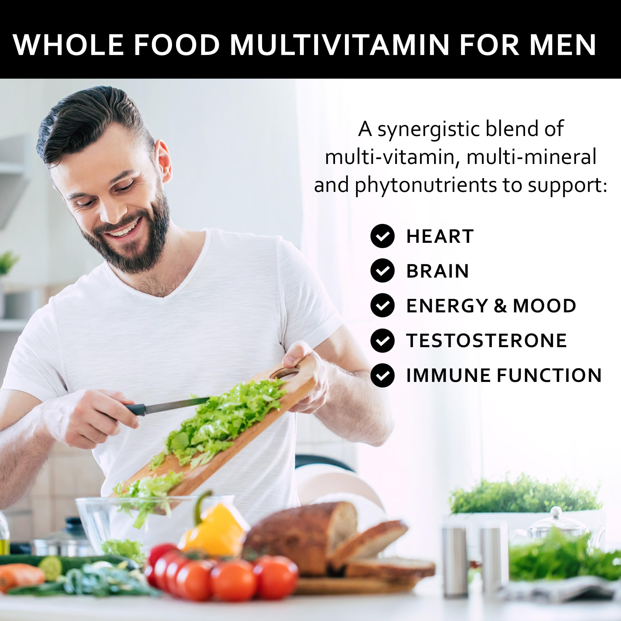 Primitive Scientific Whole Food Natural Multivitamin and Mineral Capsules for Men - All-Day Energy, Inner Zen, and Stronger You (120 Capsules) Primitive ScientificAu supplements