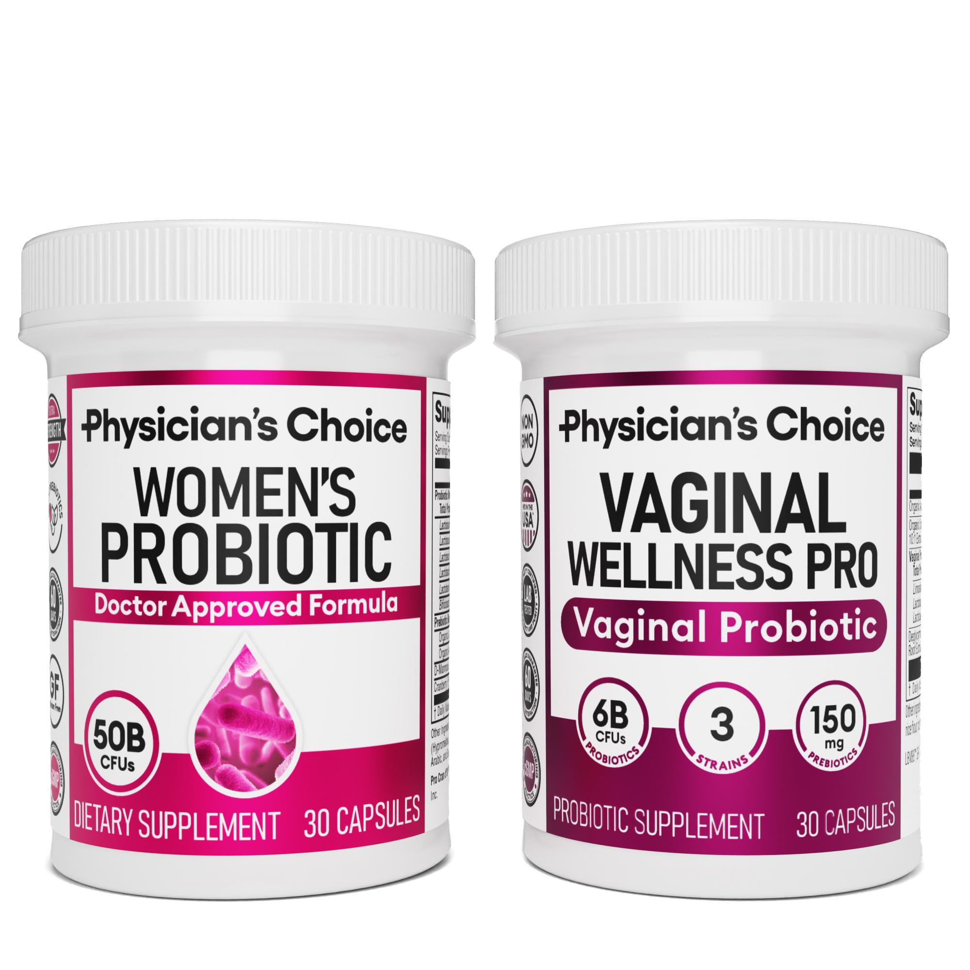 Physician's CHOICE Feminine Power Duo Bundle - Vaginal Probiotic + Womens Probiotic Physician's CHOICEAu supplements