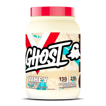 GHOST Whey Protein Powder, Marshmallow Cereal Milk - 2LB Tub, 25G of Protein GHOSTUS supplements