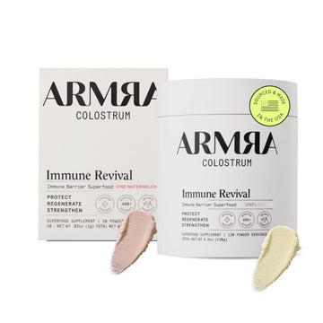 ARMRA Colostrum™ Premium Powder, Grass Fed, Gut Health Bloating Immunity Skin & Hair, Contains 400+ Bioactive Nutrients, Keto, Gluten & Fat Free (Vine Watermelon, Unflavored Bundle | 150 Servings) ARMRAUS supplements