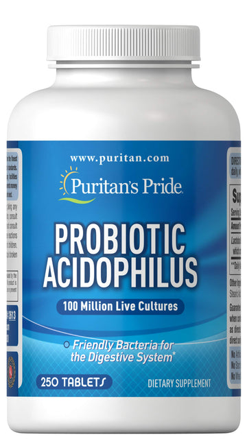 Puritan's Pride Probiotic Supplement, Acidophilus, Capsule, 250 Count(Pack of 1) Puritan's PrideAu supplements