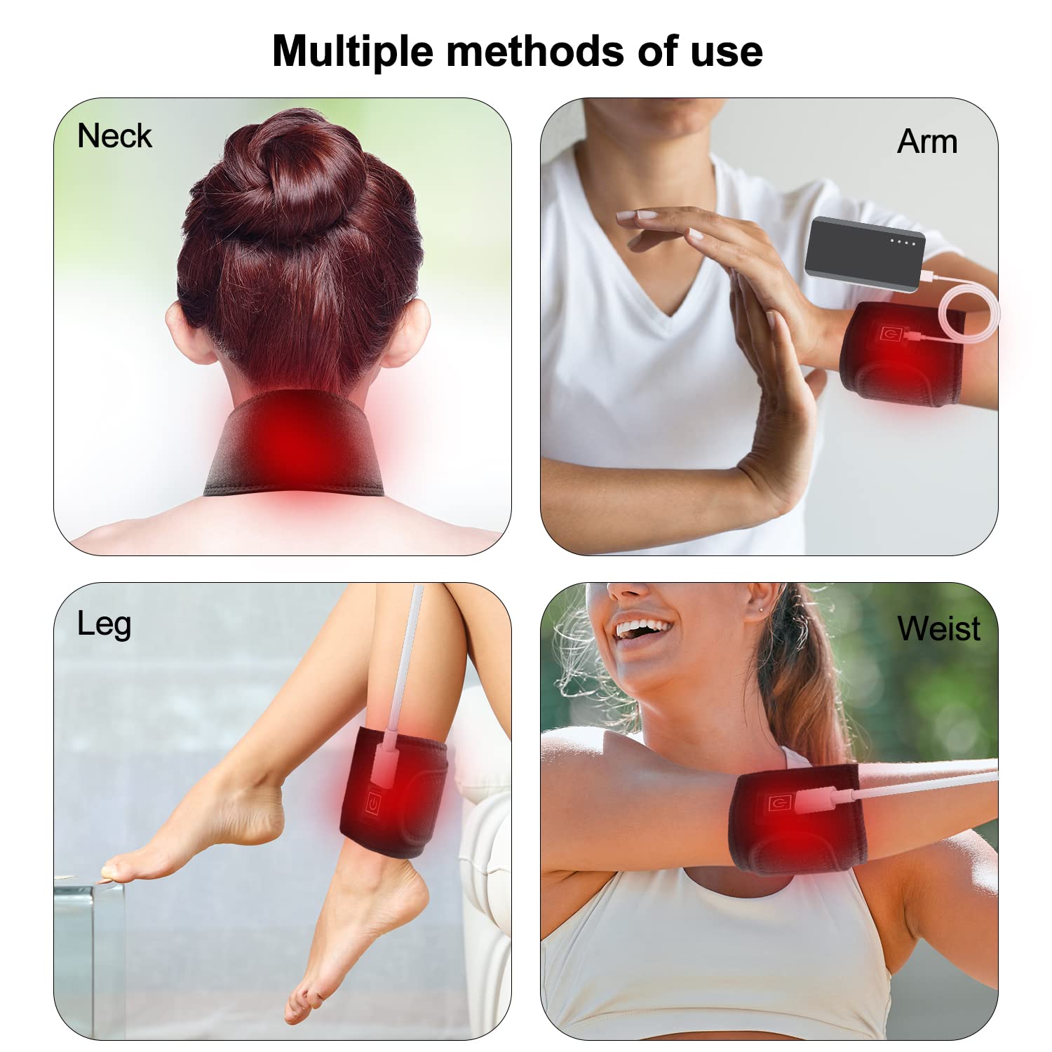 Red Light Therapy Belt for Neck, Infrared Light Therapy Flexible Wearable Wrap Pad LitePowAu supplements