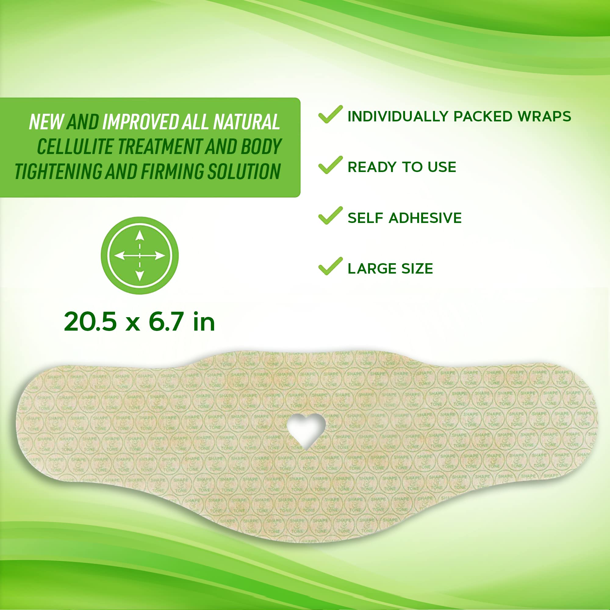 Moisturizing Body Wrap - New and Improved All Natural Body Applicator (5 WRAPS) Shape and Tone Body ProductsAu supplements