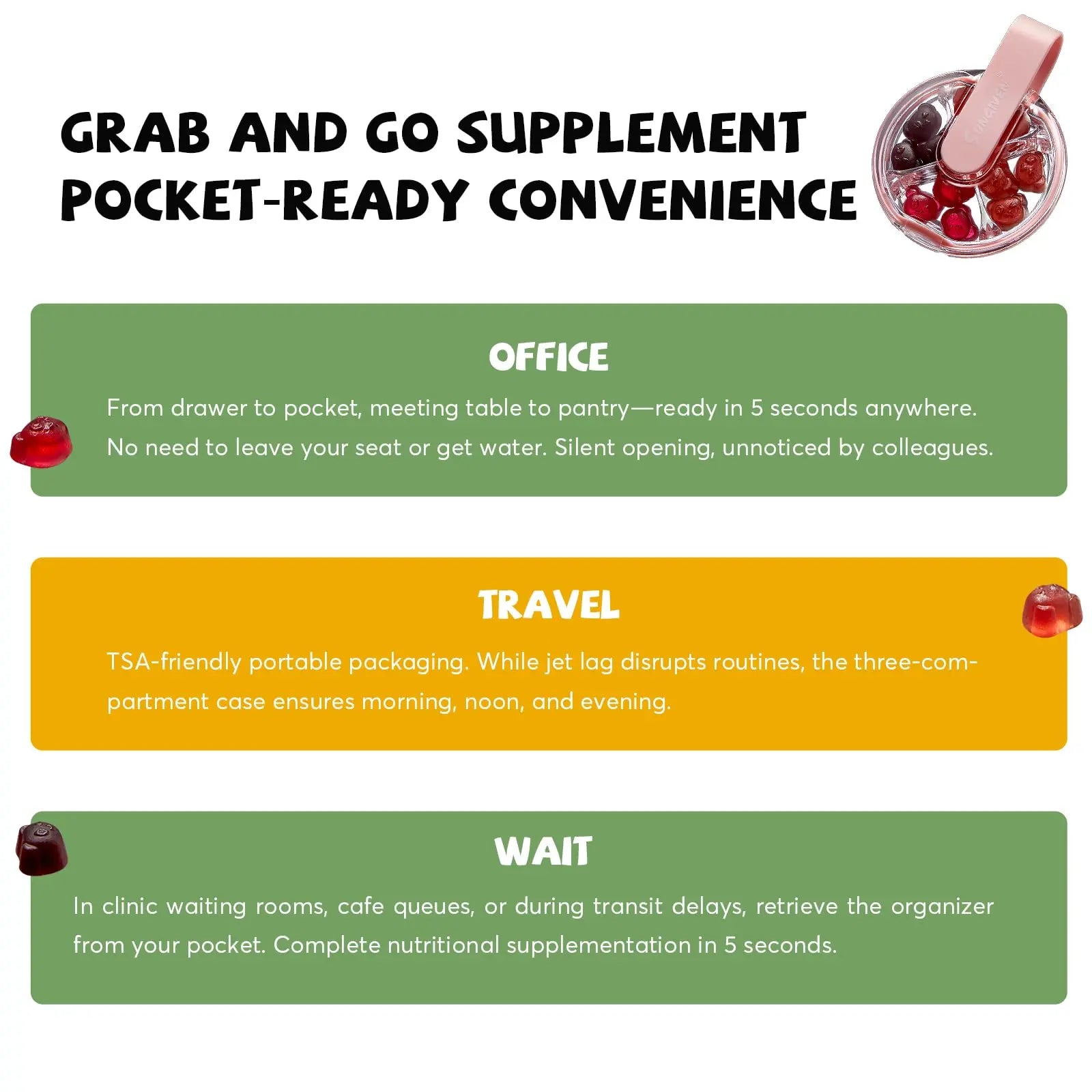 Women's Multivitamin Gummy Pack, 3 Support for Hair Skin Nails Sleep Daily Health, Vitamins A, D, C, E, Biotin, Ashwagandha SUNGIVENAu supplements