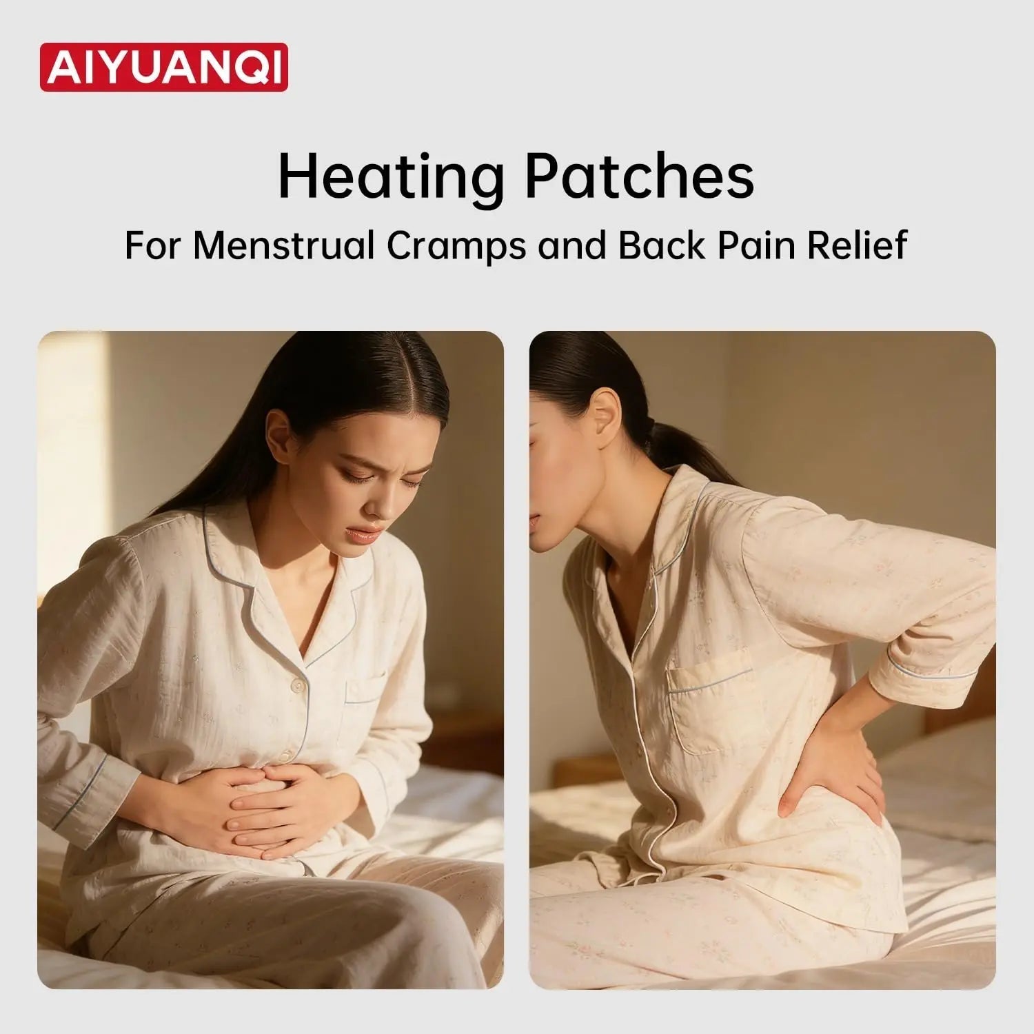 AIYUANQI 3PCS Menstrual Cramps Herbal Heating Patches for Pain Relief, Self-Heating Mugwort Patches, Full Abdomen Cover and Skin-friendly Comfortable, Rapid Heating and Keep Warm, Ideal Gift for Women AIYUANQIAu supplements