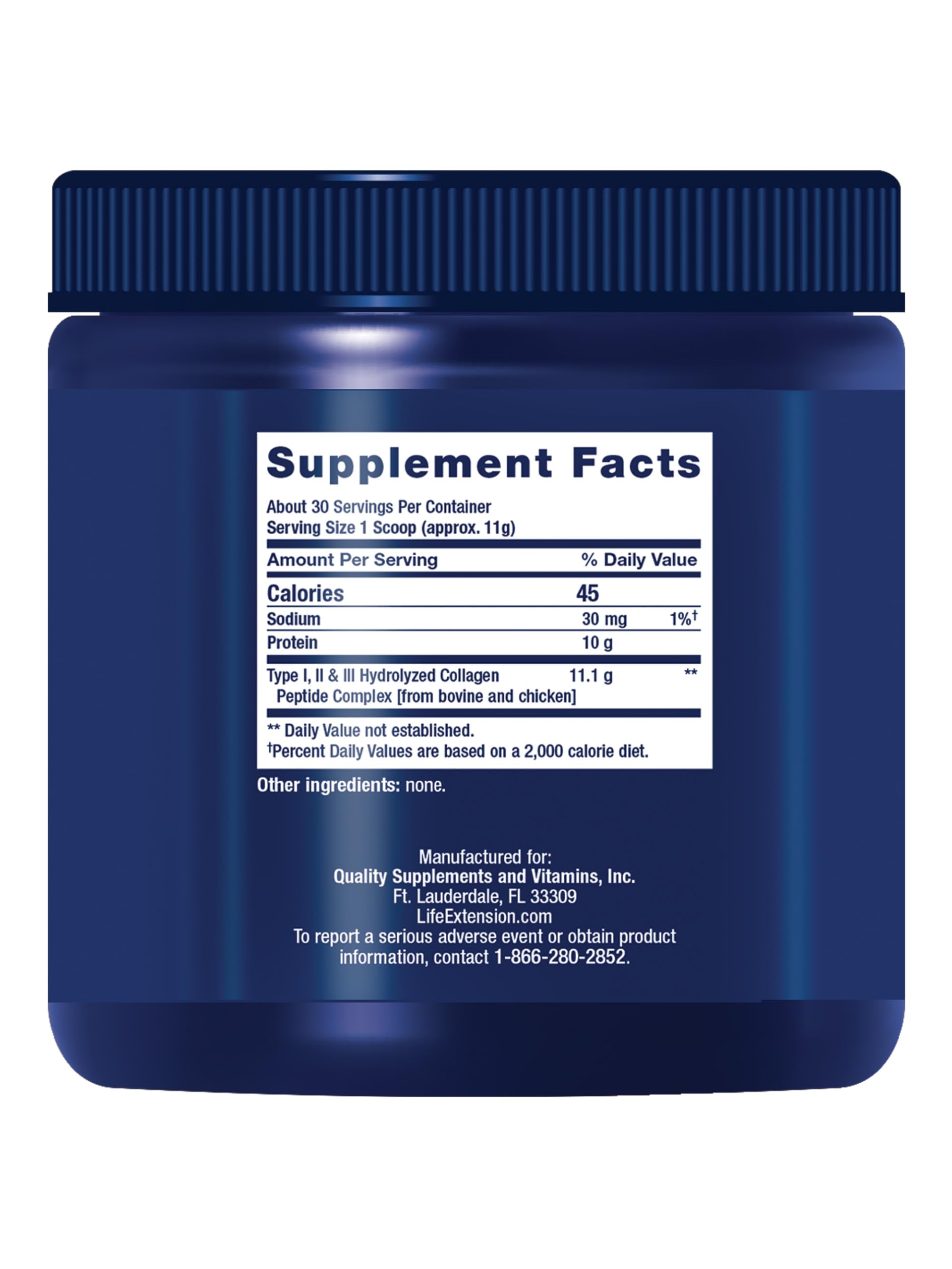 Life Extension Collagen Peptides for Skin & Joints, Collagen Types I, II & III in an Easy-Mix Powder, Gluten Free, Non-GMO, net Weight 343 Grams Life ExtensionAu supplements