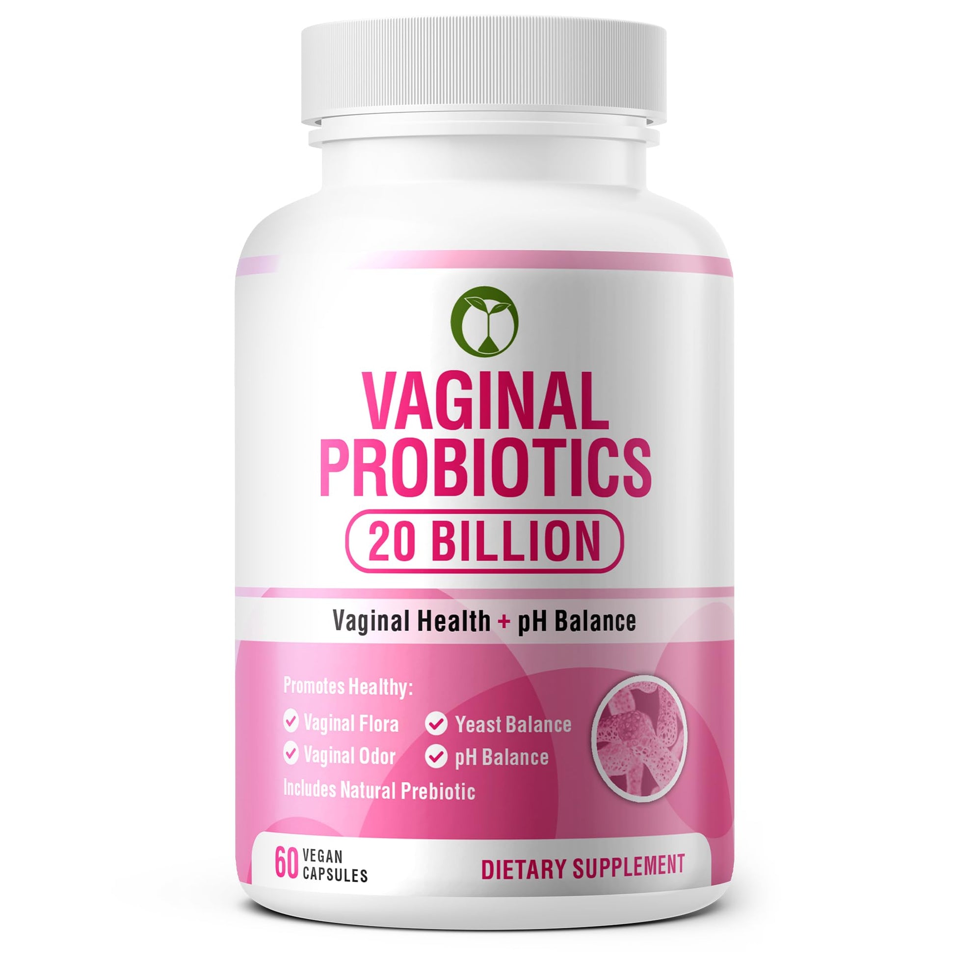 Vaginal Probiotics for Womens Health 20 Billion CFU | PH Balance & Vaginigal Odor Support 60 Capsules Natural Foundation SupplementsAu supplements