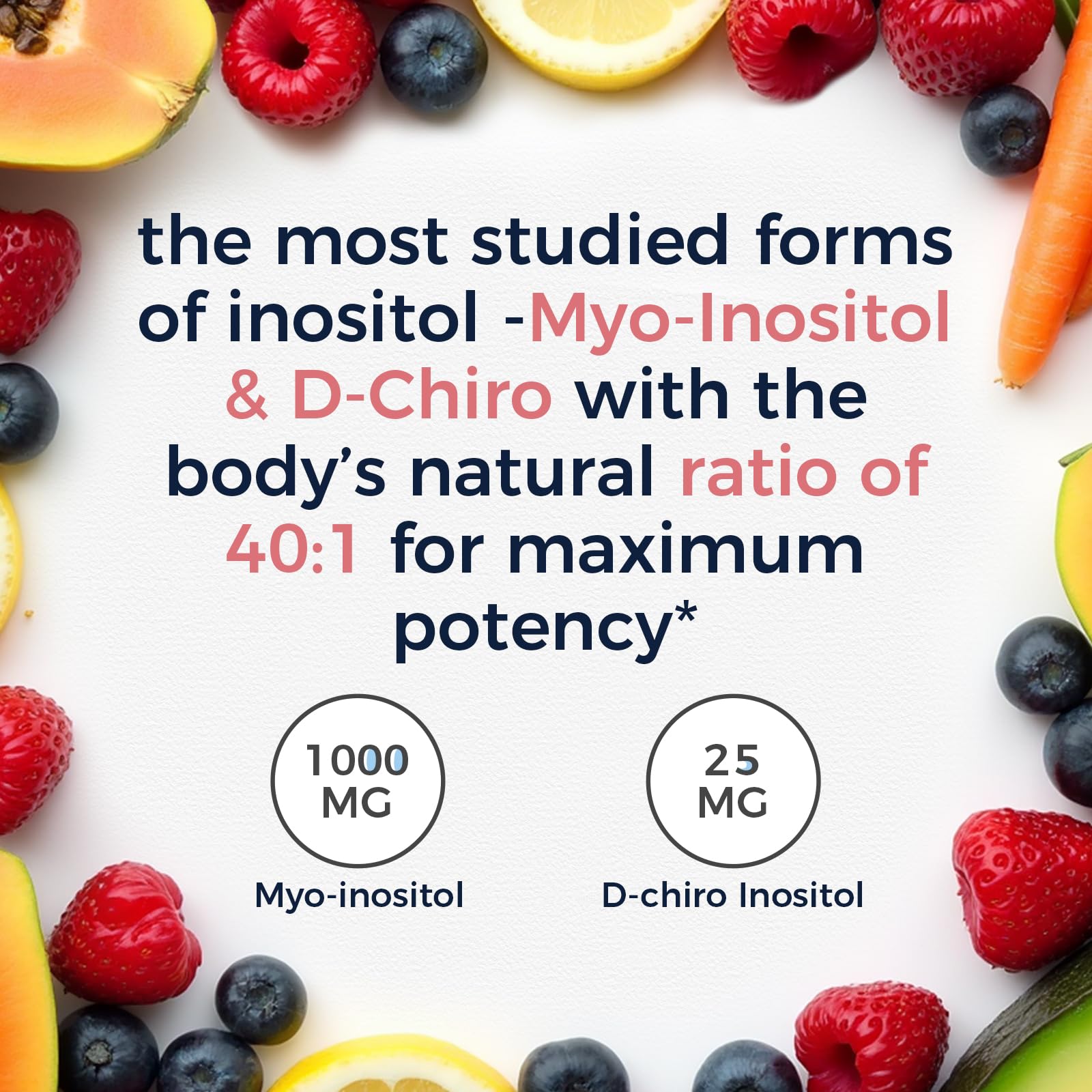 Vitalitown Inositol Supplement for Women, Myo-Inositol & D-Chiro Inositol, Ideal 40:1 Ratio, Hormone Balance & Healthy Ovarian Support for Women, Vitamin B8, Vegan, 60 Capsules, No Gluten VitalitownAu supplements