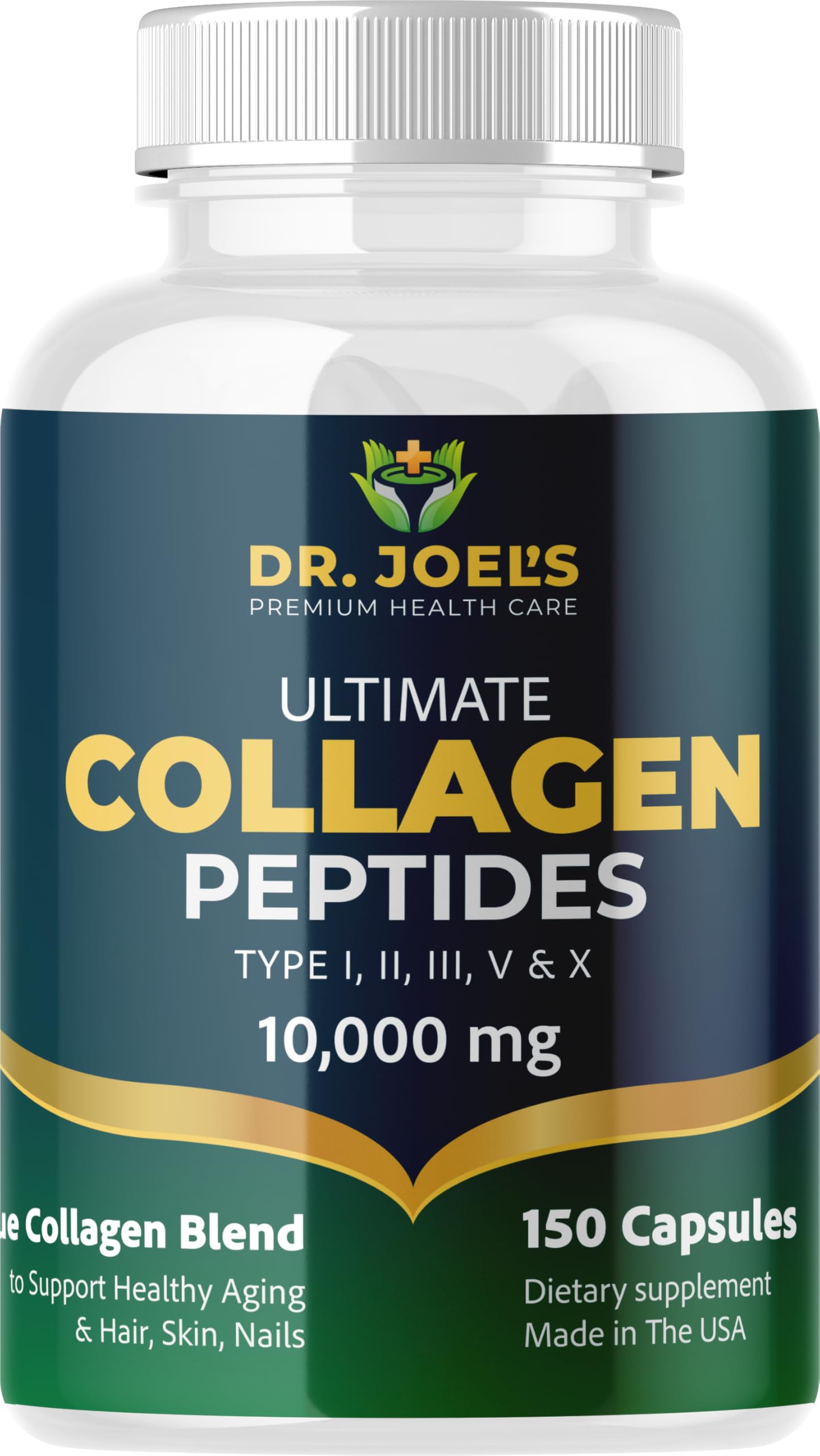 Dr. JOEL'S Multi Collagen Complex for Women and Men - Collagen Peptides Capsules with Biotin - Ultimate Collagen Pills 150 - Type I, II, III, V & X - Made in The USA Dr. JOEL'SAu supplements