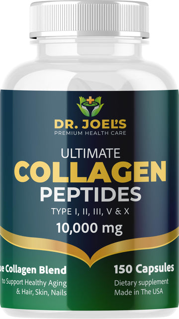 Dr. JOEL'S Multi Collagen Complex for Women and Men - Collagen Peptides Capsules with Biotin - Ultimate Collagen Pills 150 - Type I, II, III, V & X - Made in The USA Dr. JOEL'SAu supplements