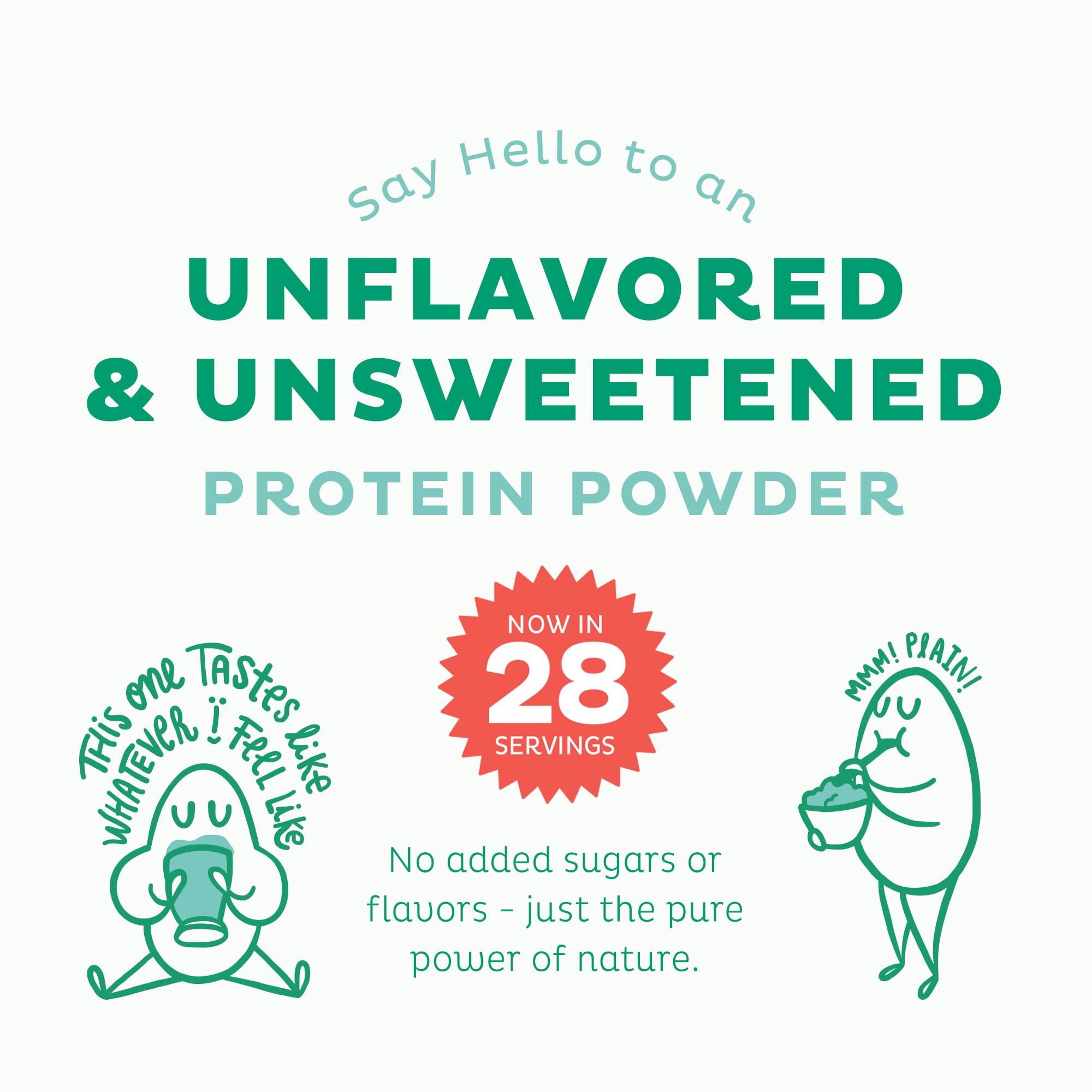 KOS Vegan Protein Powder, Unflavored & Unsweetened - Low Carb Pea Protein Blend KOSUS supplements