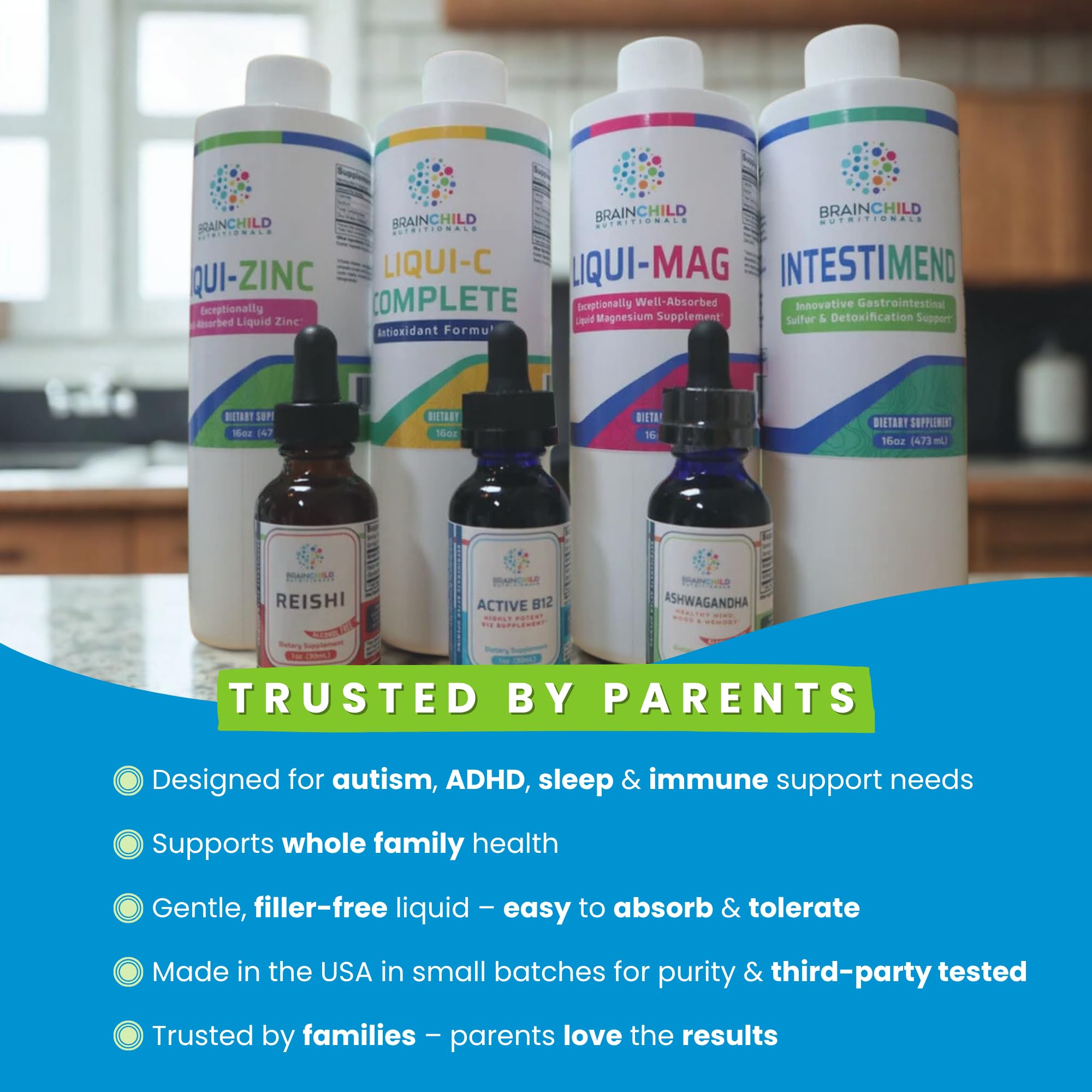 BrainChild Nutritionals Spectrum Support Minerals Liquid Supplement for Autism - Well Absorbed for Kids & Adults on the Spectrum, Ultra-Colloidal Suspension, Casein-Free, Unflavored 16oz BrainChild NutritionalsAu supplements