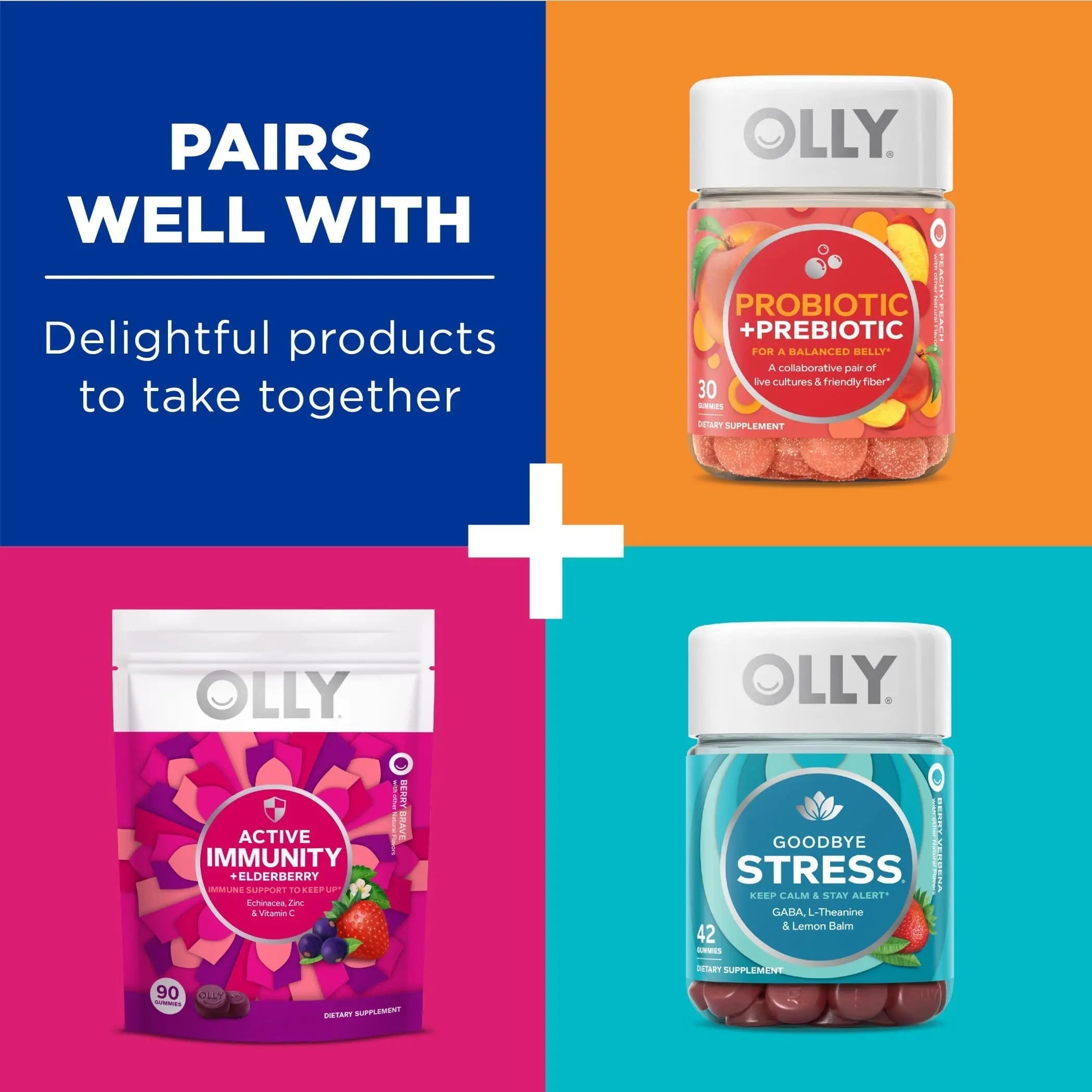 OLLY Laser Focus Gummy, Ginseng, Alpha GPC, B Vitamins, 36 Count & Men's Multivitamin Gummy, Vitamins A C D E B, Zinc, 90 Count OLLYAu supplements