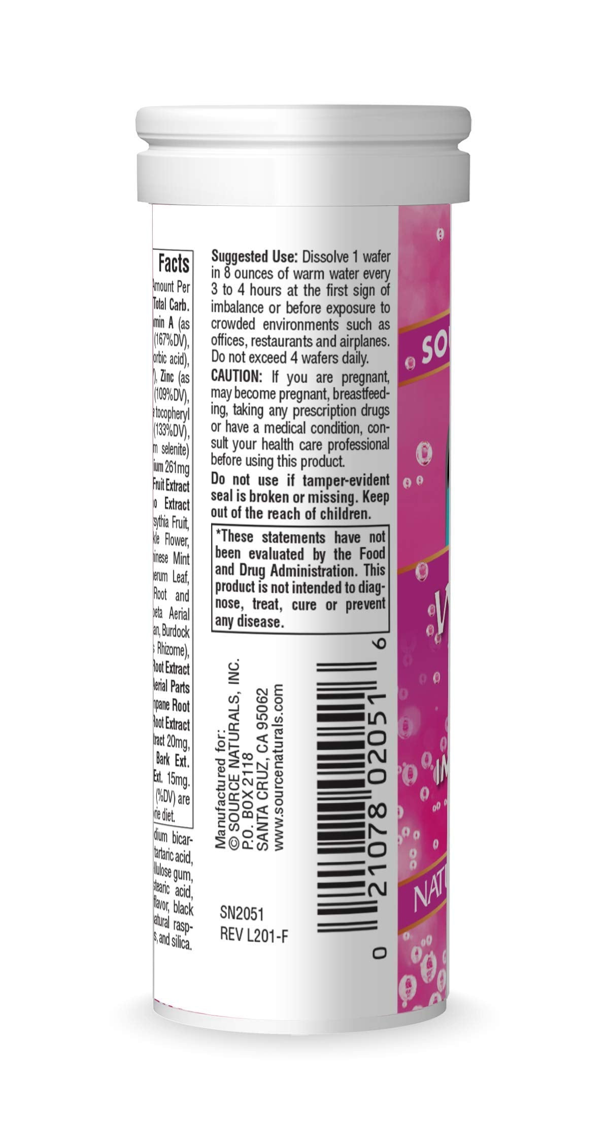 Source Naturals Wellness Fizz, Natural Berry Flavor - 10 Wafers Source NaturalsAu supplements