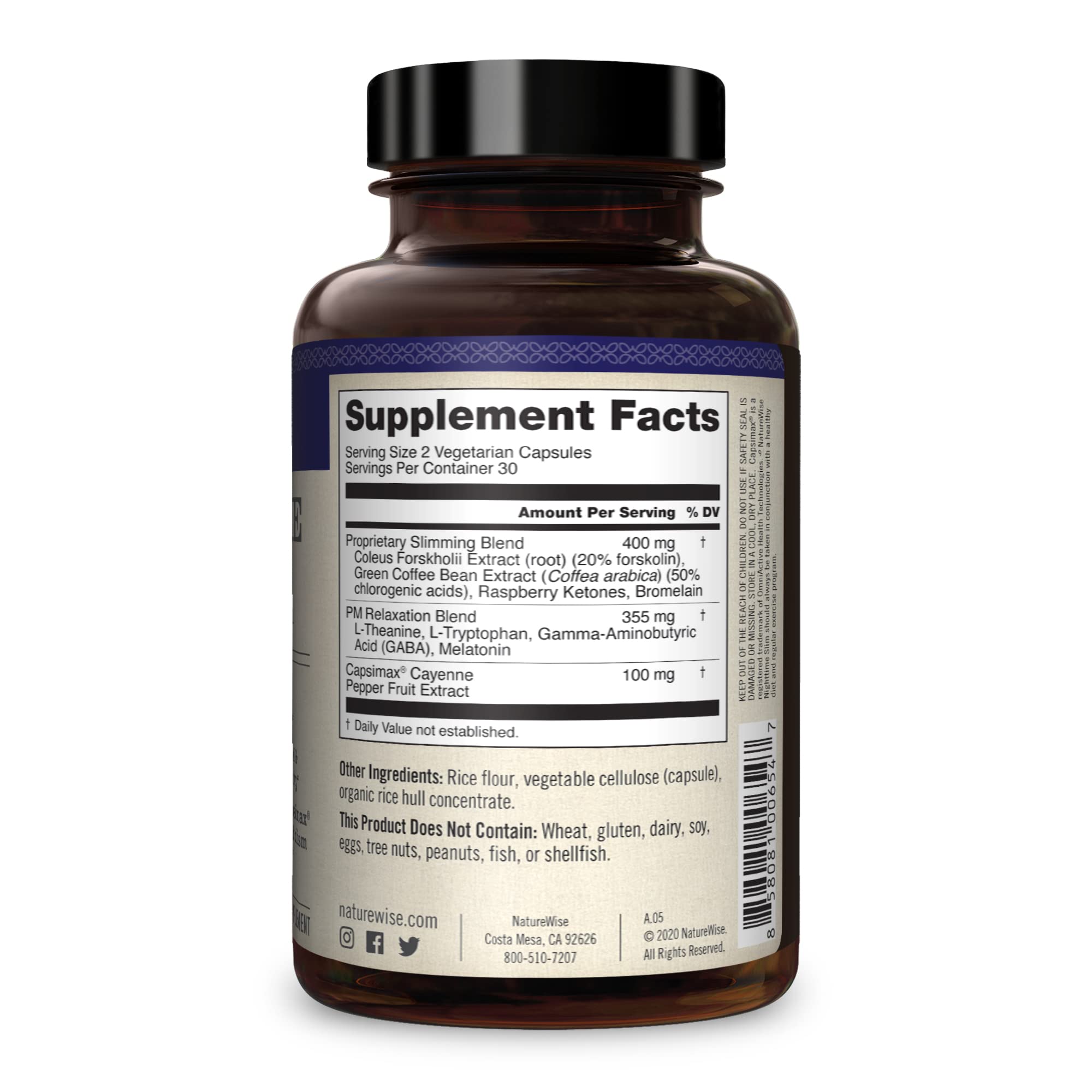 NatureWise Nighttime Slim with Capsimax - Natural Thermogenic Green Coffee Bean & Forskolin NatureWiseAu supplements