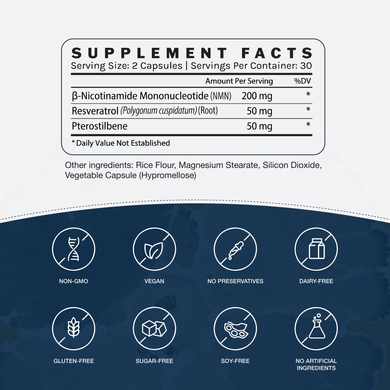InfiniWell NMN Supplement - NAD+ Supplement Alternative with Resveratrol & Pterostilbene - Supports NAD+ Production - Anti Aging Support for Brain, Heart & Digestion (60 Capsules) InfiniWellAu supplements