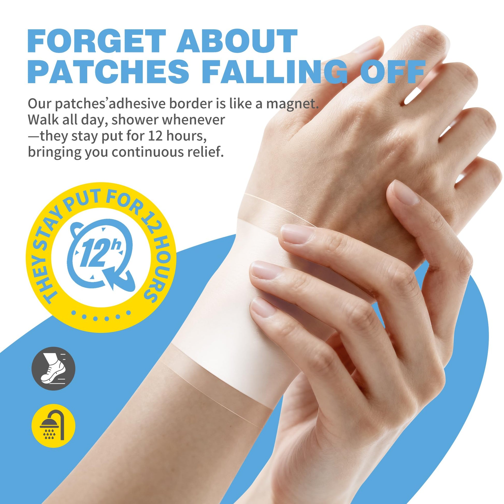 CARELAND Plantar Fasciitis Lidocaine Pain Patches with Hydrogel Technology- Waterproof with Sticky Border, 12 Hour Pain Relief - Contours to Your Foot - 16 Ct CARELANDAu supplements