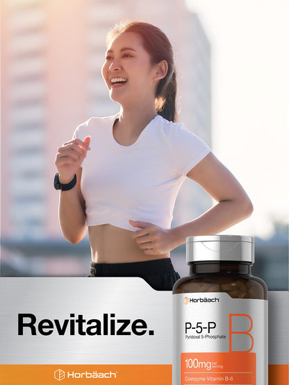 P-5-P Activated Vitamin B6 100mg | 120 Tablets | Vegetarian Supplement, Non-GMO HorbäachUS supplements