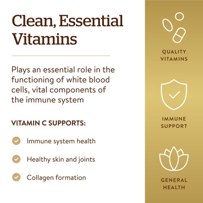 Solgar Vitamin C 1000mg - Healthy Immune System - Helps Fight Free Radicals - Vegan SOLGARUS supplements