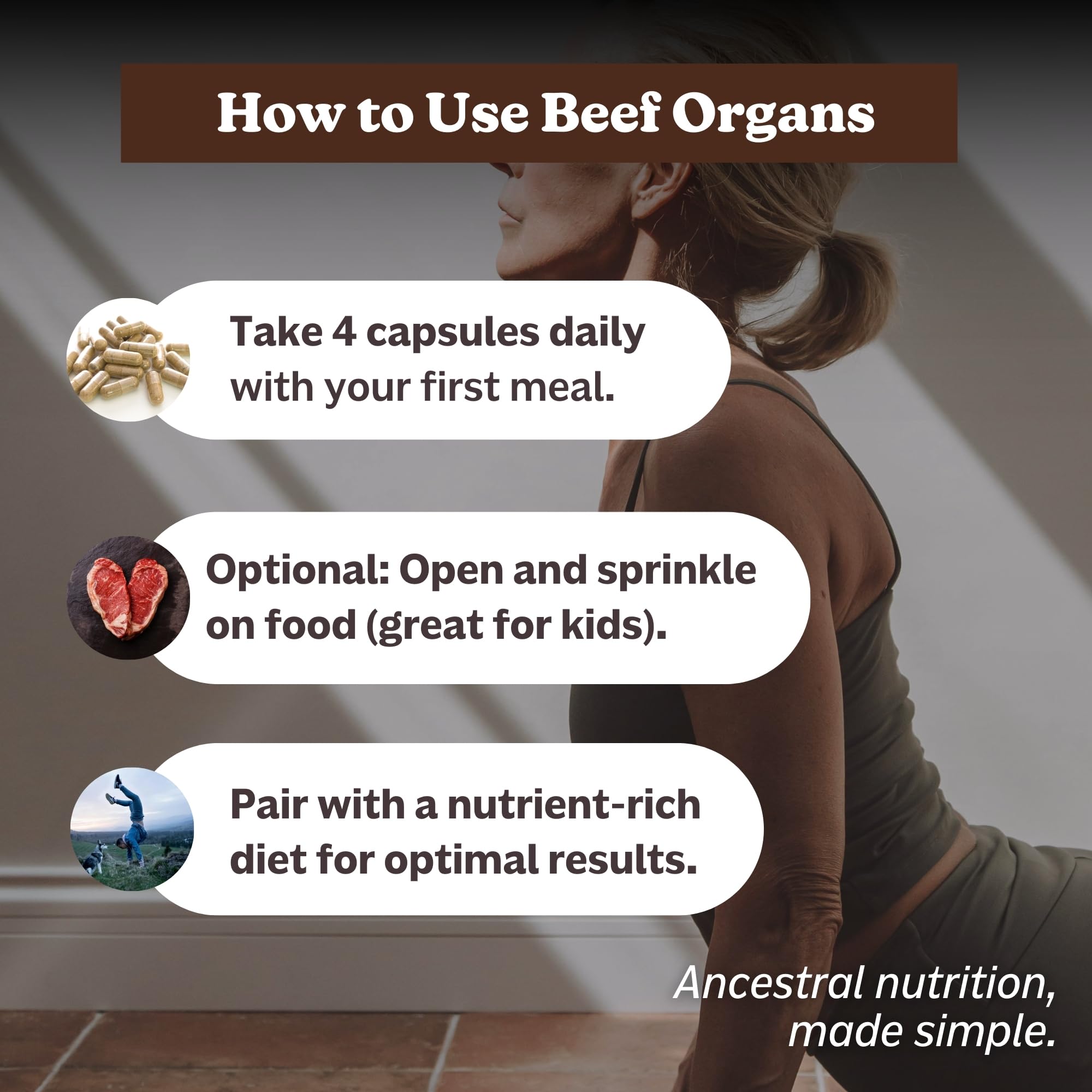 MK Supplements Grass-Fed Beef Organs Capsules | 5 Organs in Nature-Identical Ratios | B12, Copper & Heme Iron | Regeneratively Raised | 150 Capsules MK SupplementsAu supplements