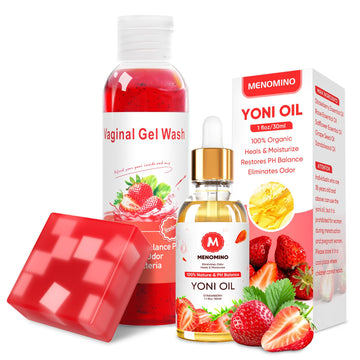 Feminine Wash & Yoni Soap Bar & Yoni Oil for Women pH Balance, Yoni Wash for Vaginal Moisturizing MENOMINOAu supplements