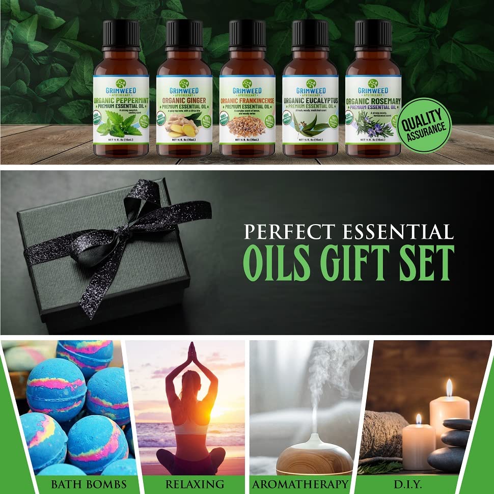 USDA Organic Ginger Essential Oil – Therapeutic Grade- Diffuser Oil - 100% All Natural - with Glass Dropper Grimweed ApothecaryAu supplements