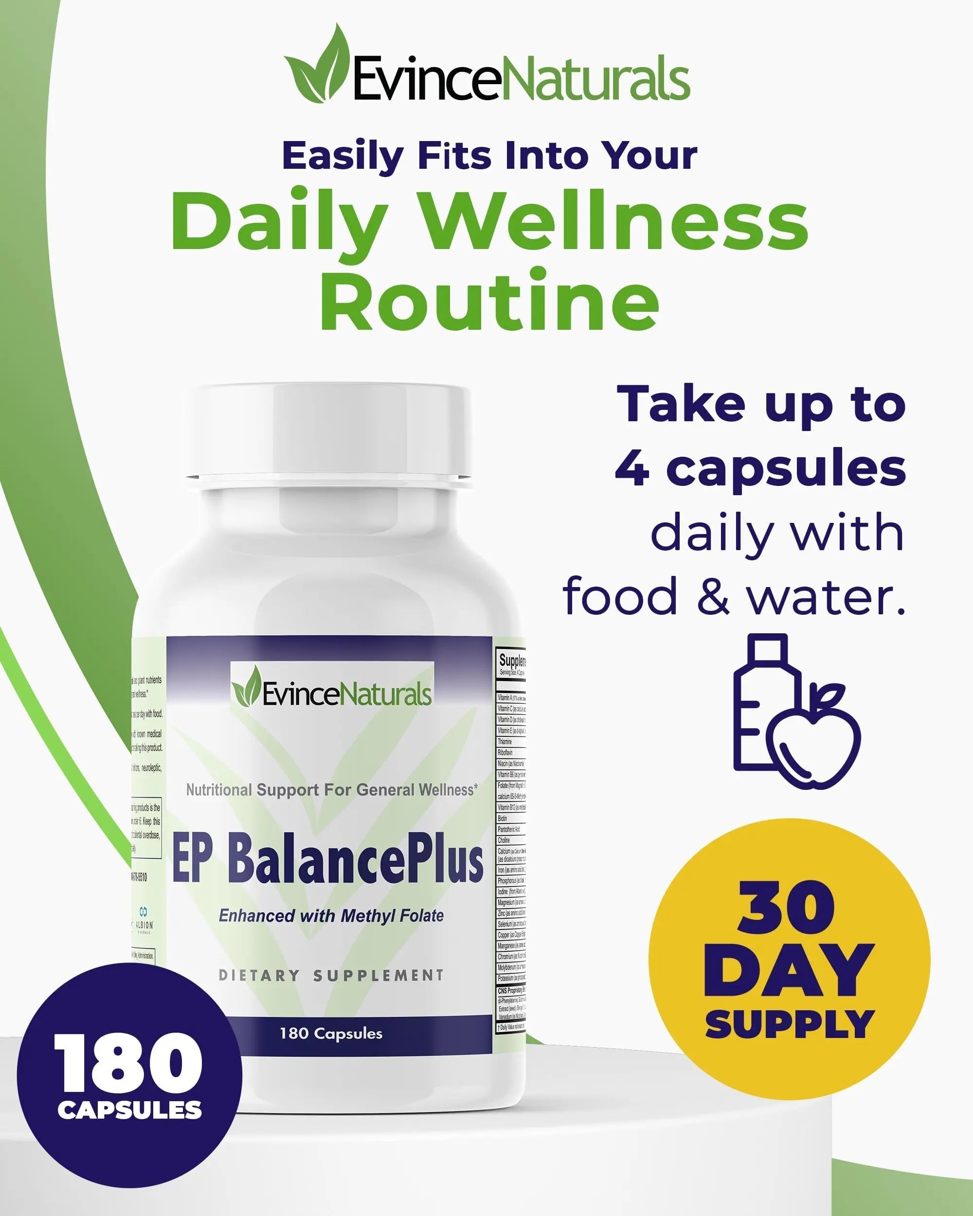 EP BalancePlus Multivitamin for Adults - Multivitamin for Men & Women with Vitamins and Minerals - Methyl Folate & Amino Acids for Nutritional Support EvinceNaturalsAu supplements