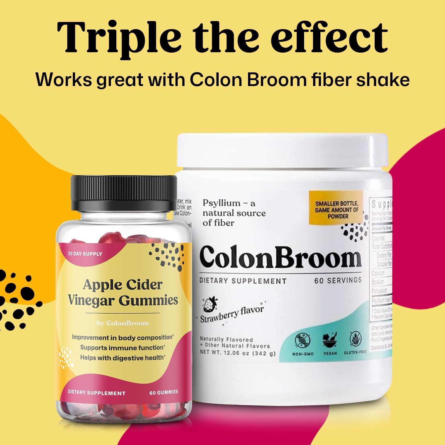 ColonBroom Apple Cider Vinegar Gummies for Women, 60 Gummies, 30 Day Supply, Vegan, Non-GMO Supplement – Supports Body Composition, Boost Metabolism & Improves Digestive Wellness ColonBroomAu supplements