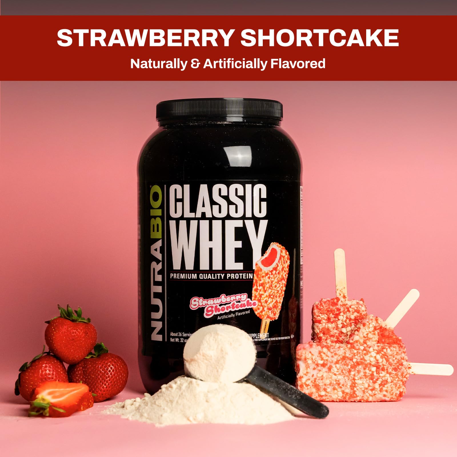 NutraBio Classic Whey Protein Powder - No Fillers, Artificial Colors, Preservatives NutraBioUS supplements