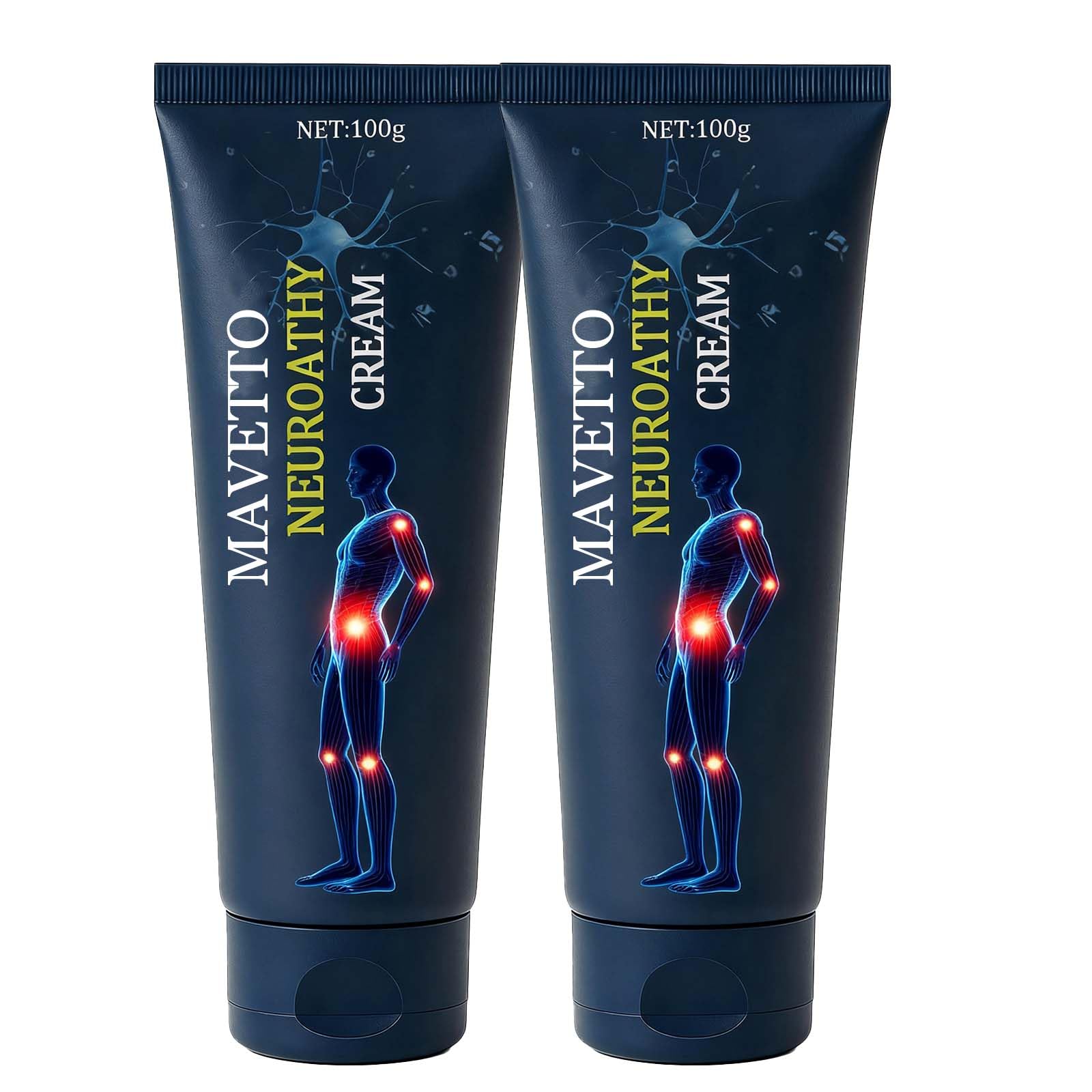 Bare Basics MAVETTO Neuropathy Relief Cream, Neurosoothe Formula Nerve Cream, Contains Capsaicin, Arnica, Menthol, MSM and Glucosamine, Improve Joint Discomfort, Increase Mobility (2pcs) Bare BasicsAu supplements