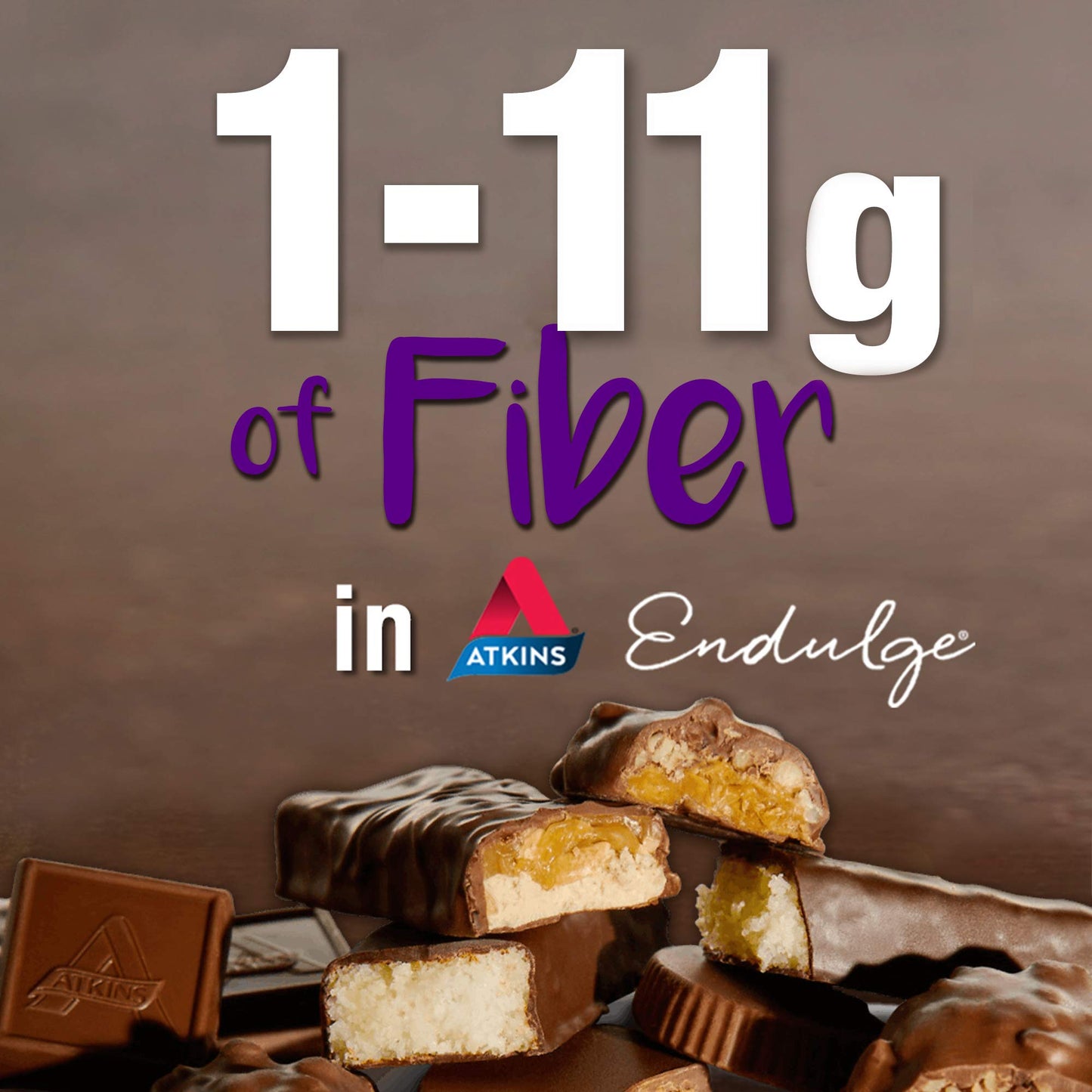 Atkins Peanut Caramel Cluster Bar, Dessert Favorite, High in Fiber, 3g Net Carb, 1g Sugar AtkinsUS supplements