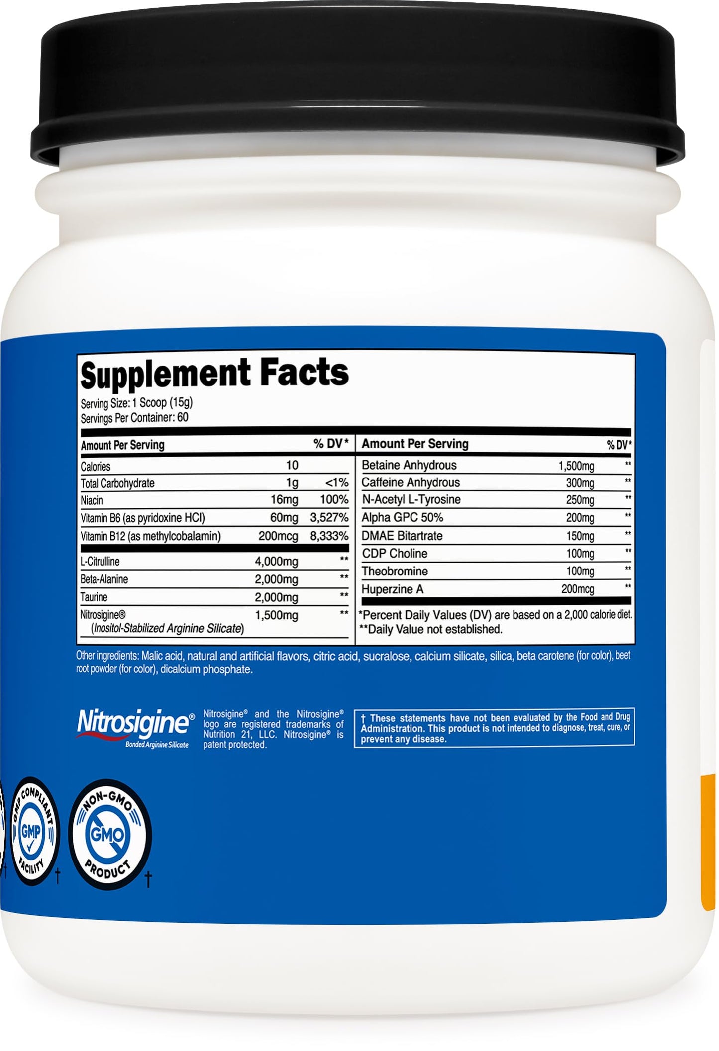 Nutricost Pre-X Xtreme PreWorkout Powder Complex, Peach Mango, 60 Servings, Vegetarian NutricostUS supplements