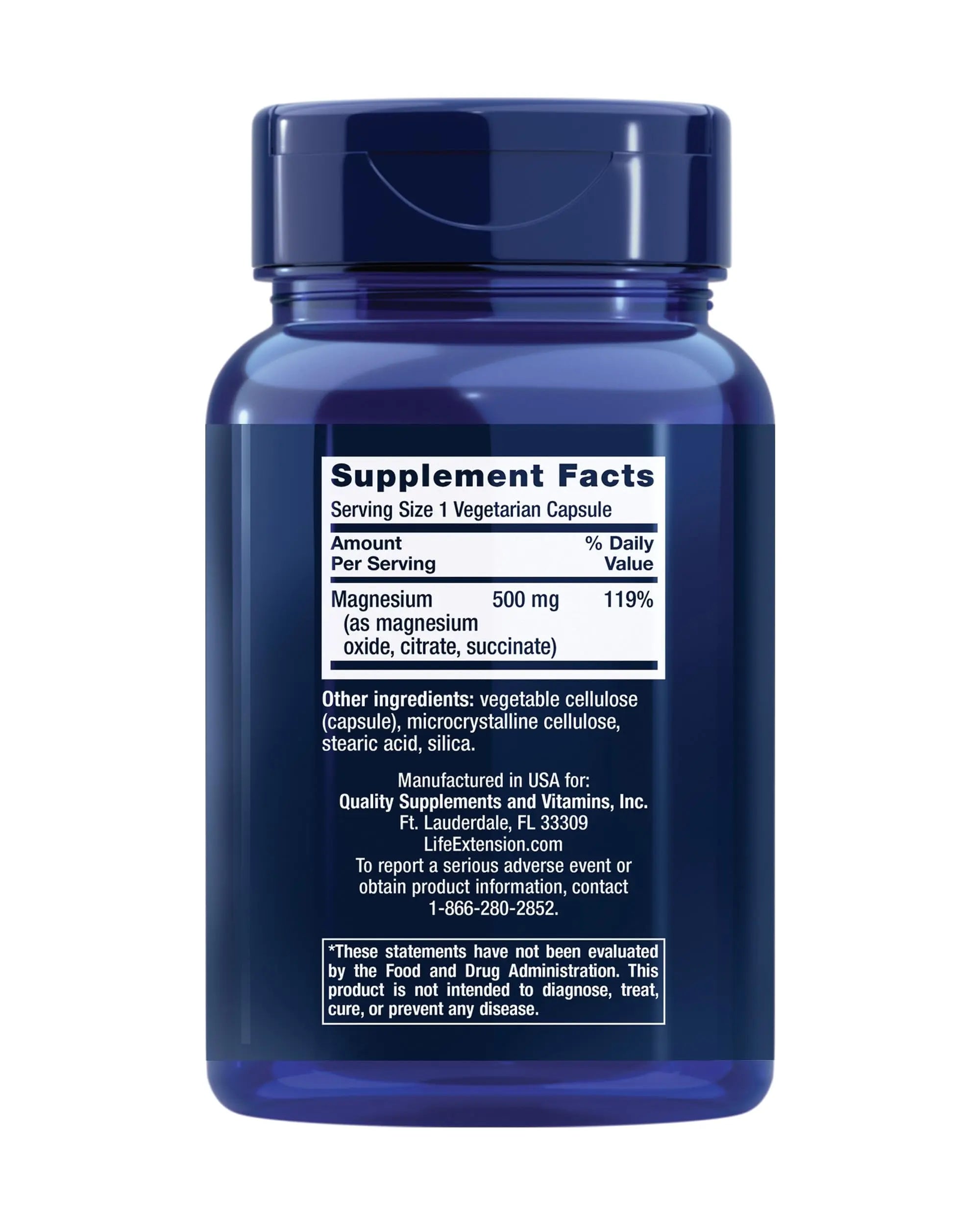 Life Extension One-Per-Day Multivitamin – Packed with Over 25 Vitamins, Minerals & Plant Extracts & Magnesium Caps, 500 mg, Magnesium Oxide, Citrate, Succinate, Heart Health Life ExtensionAu supplements